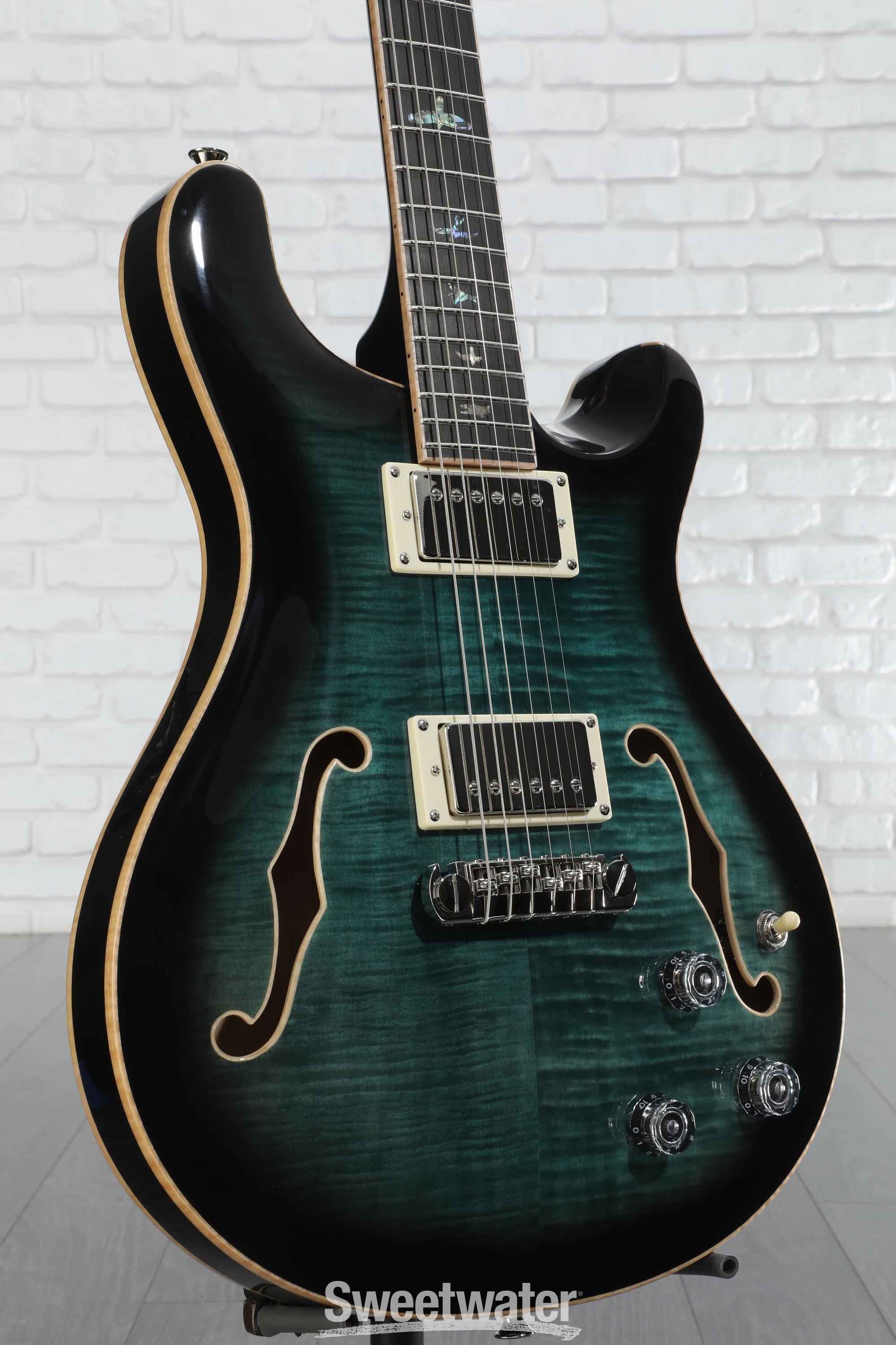 ギター PRS SE Hollowbody II Piezo PRS SE Hollowbody II Piezo Electric Guitar - Peacock Blue
