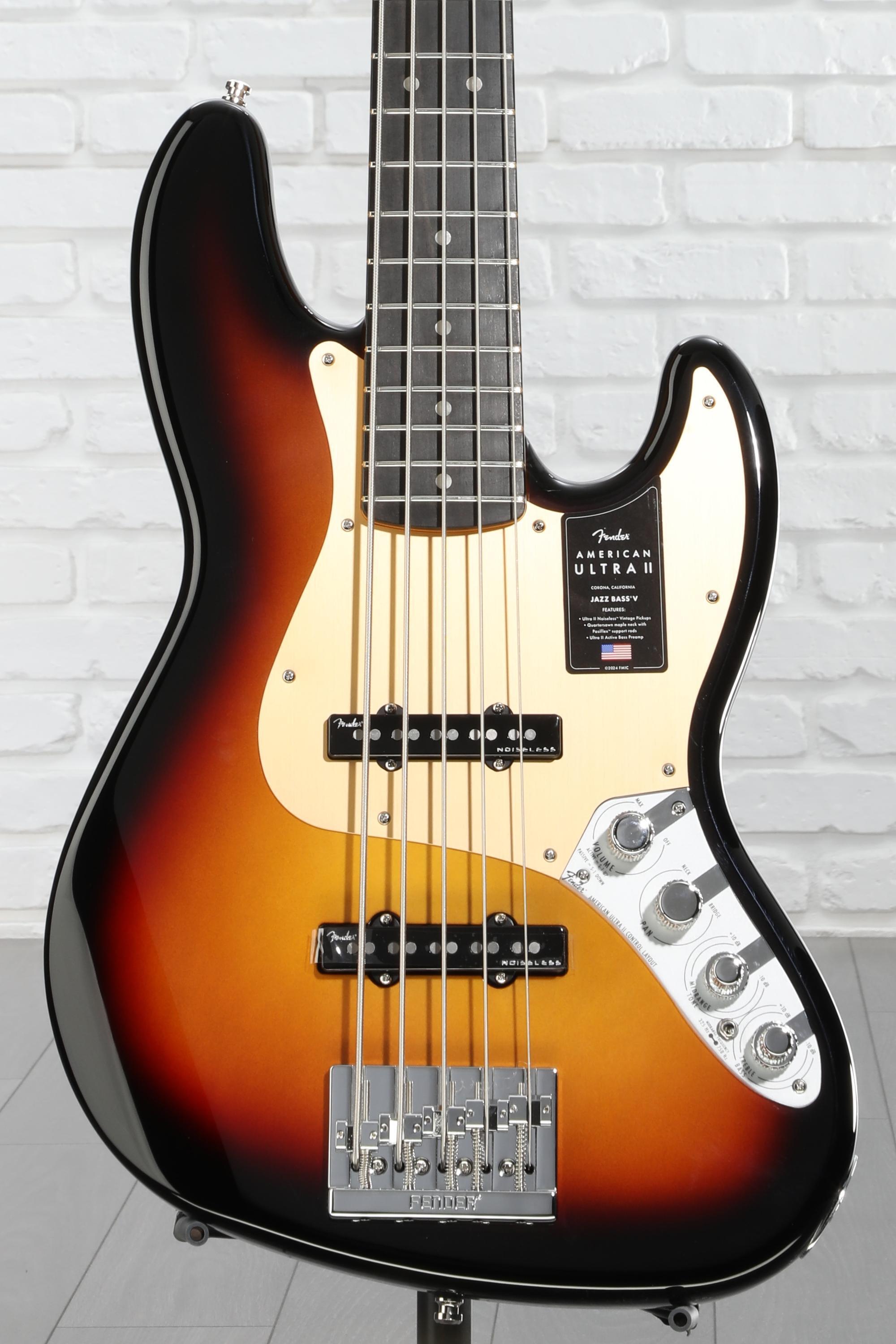 Fender American Ultra II Jazz Bass V - Ultraburst, Ebony