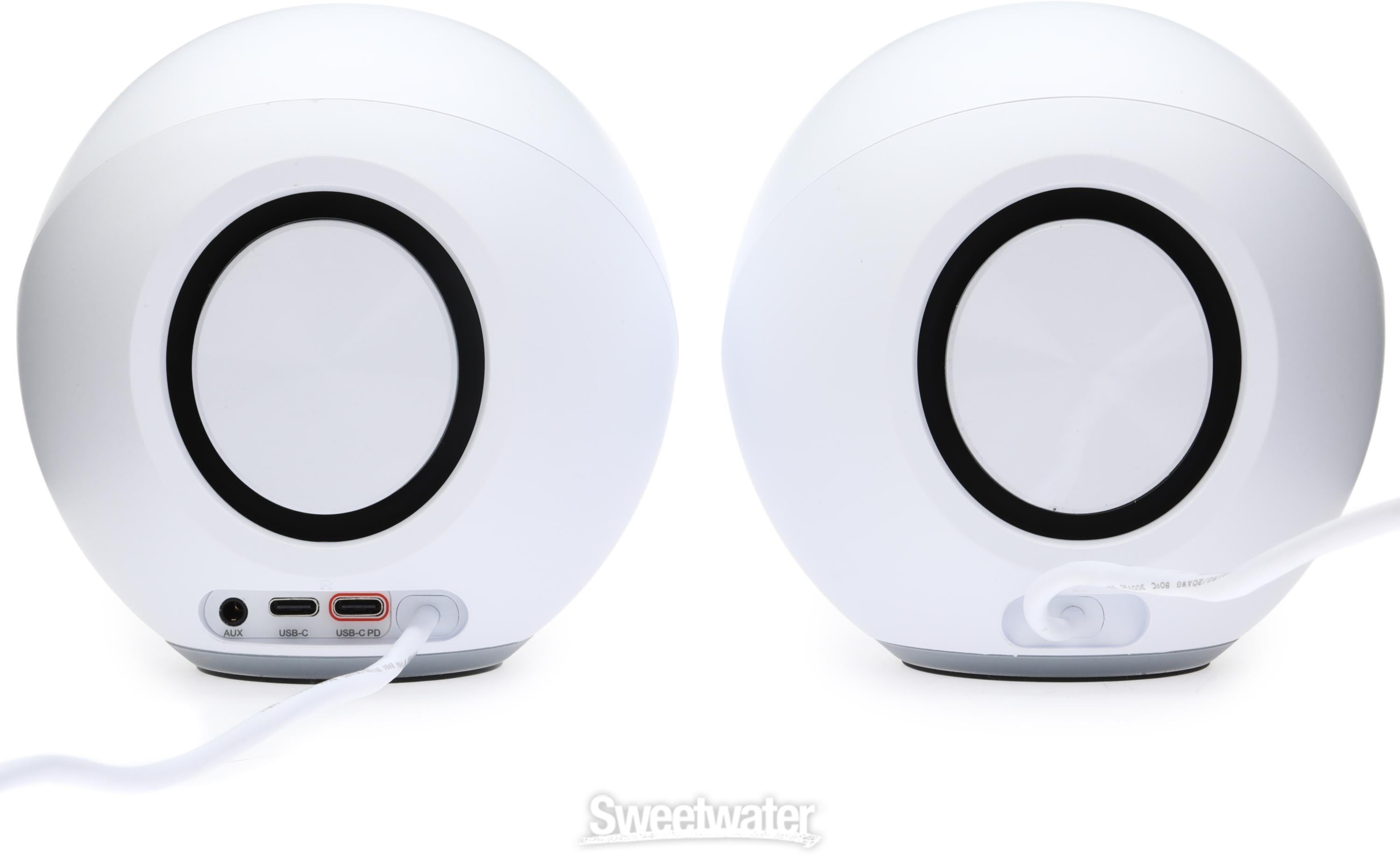 Creative Labs Pebble Pro Computer Speakers - White, Pair | Sweetwater