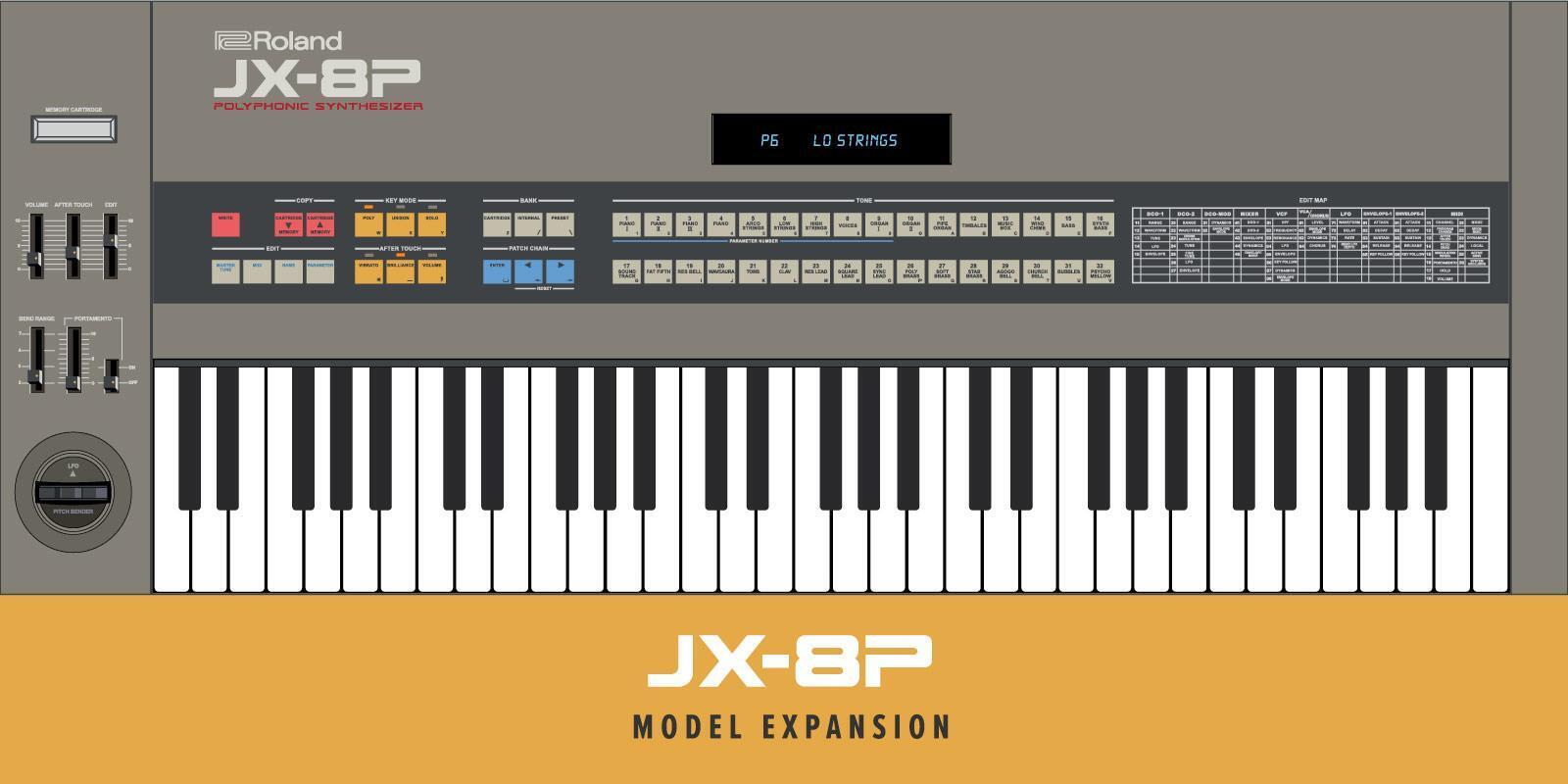 Roland JX-8P Model Expansion Polyphonic Synthesizer for