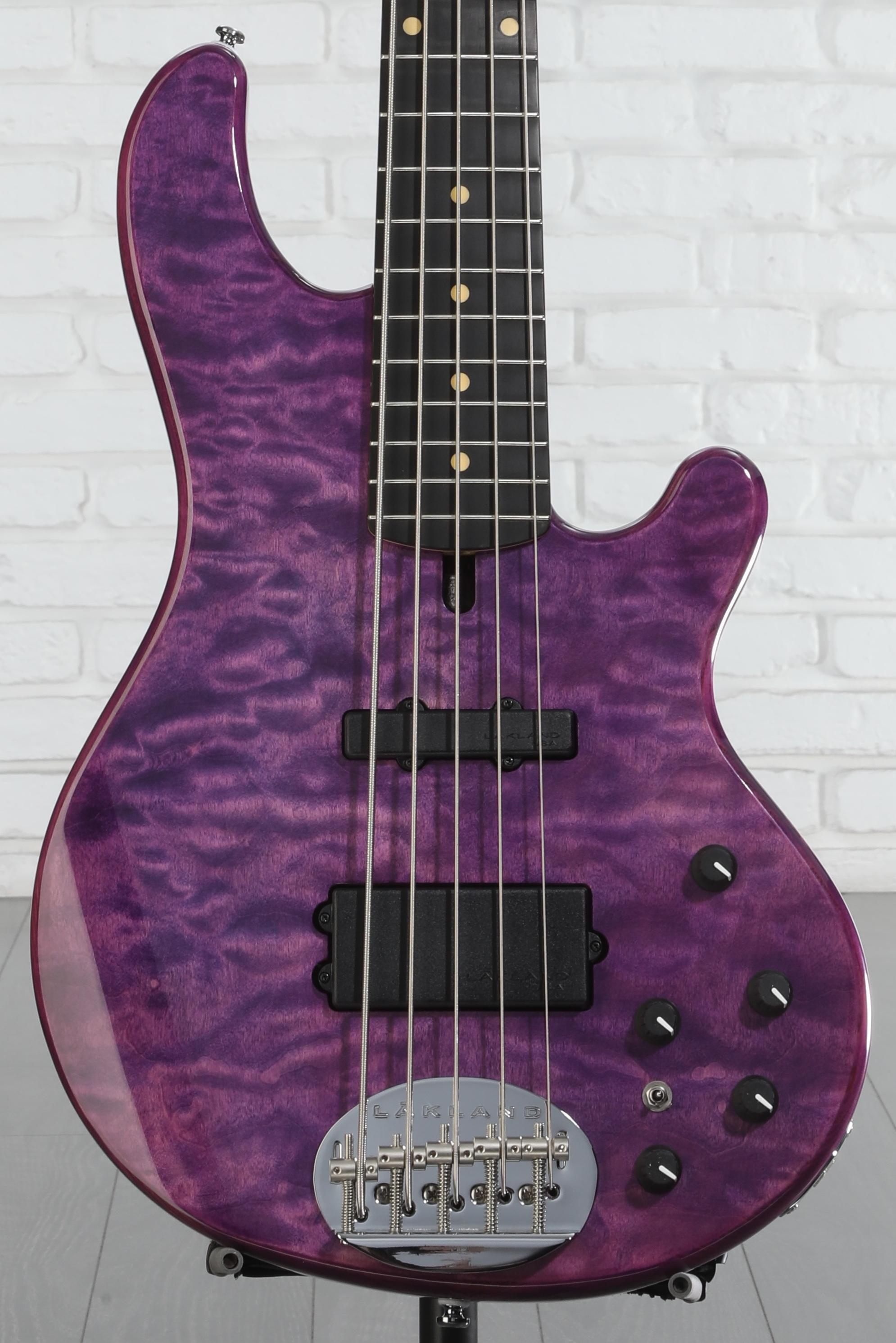 Lakland Skyline 55-02 Deluxe Bass Guitar - Translucent Purple with
