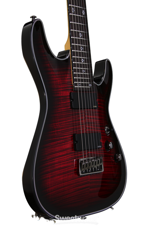 Schecter Damien Elite-7, Crimson Red Burst | Sweetwater Schecter Damien Elite-7, Crimson Red Burst | Sweetwater
