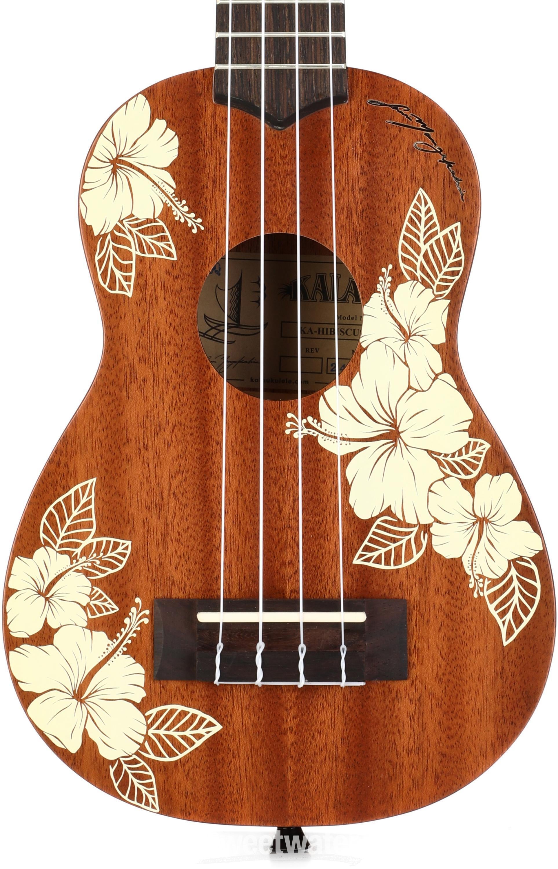 Kala KA-Hibiscus-S Soprano Ukulele - Natural | Sweetwater
