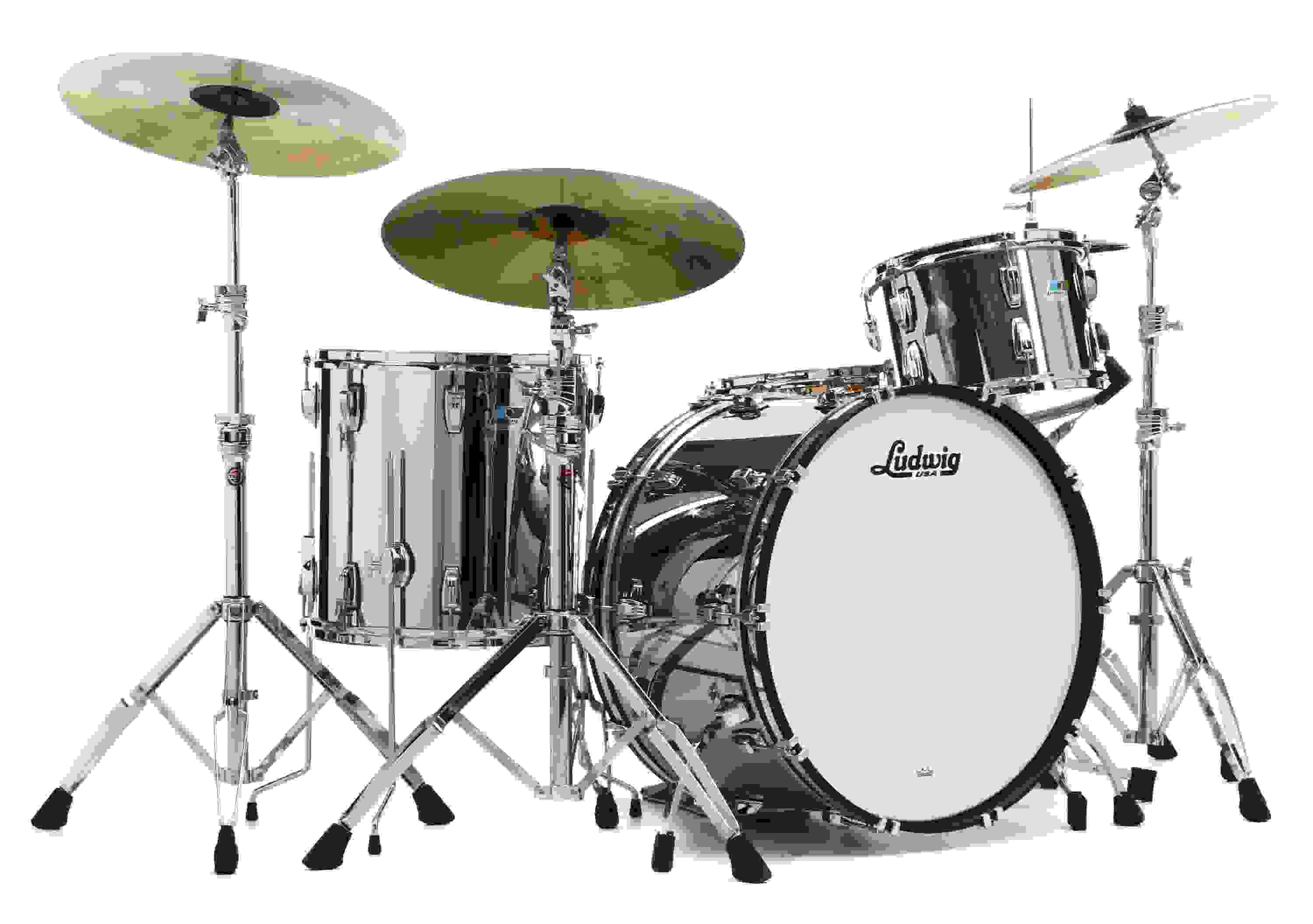 Ludwig Pro Beat 24 Stainless Steel 3-piece Shell Pack - Polished Finish