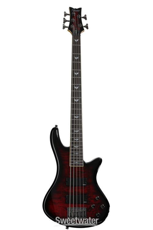 ベース SCHECTER Stiletto Extreme-5 Schecter Stiletto Extreme 5 Bass Guitar - Black Cherry