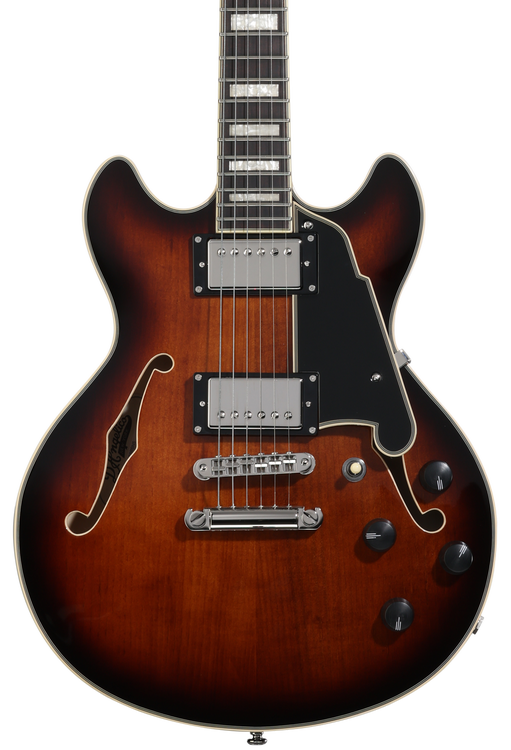 D'Angelico Premier Mini DC Electric Guitar - Brown Burst with