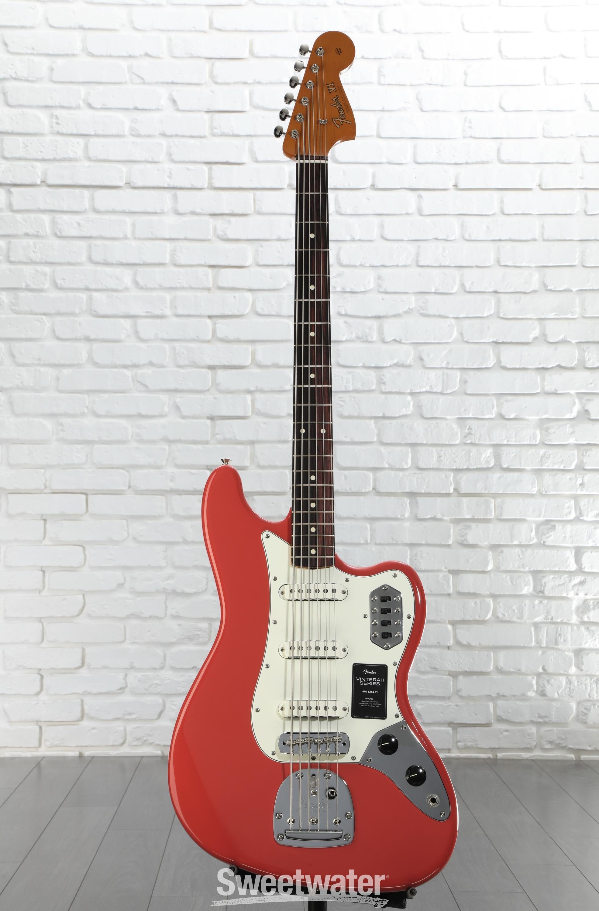 Fender Vintera II '60s Bass VI - Fiesta Red | Sweetwater