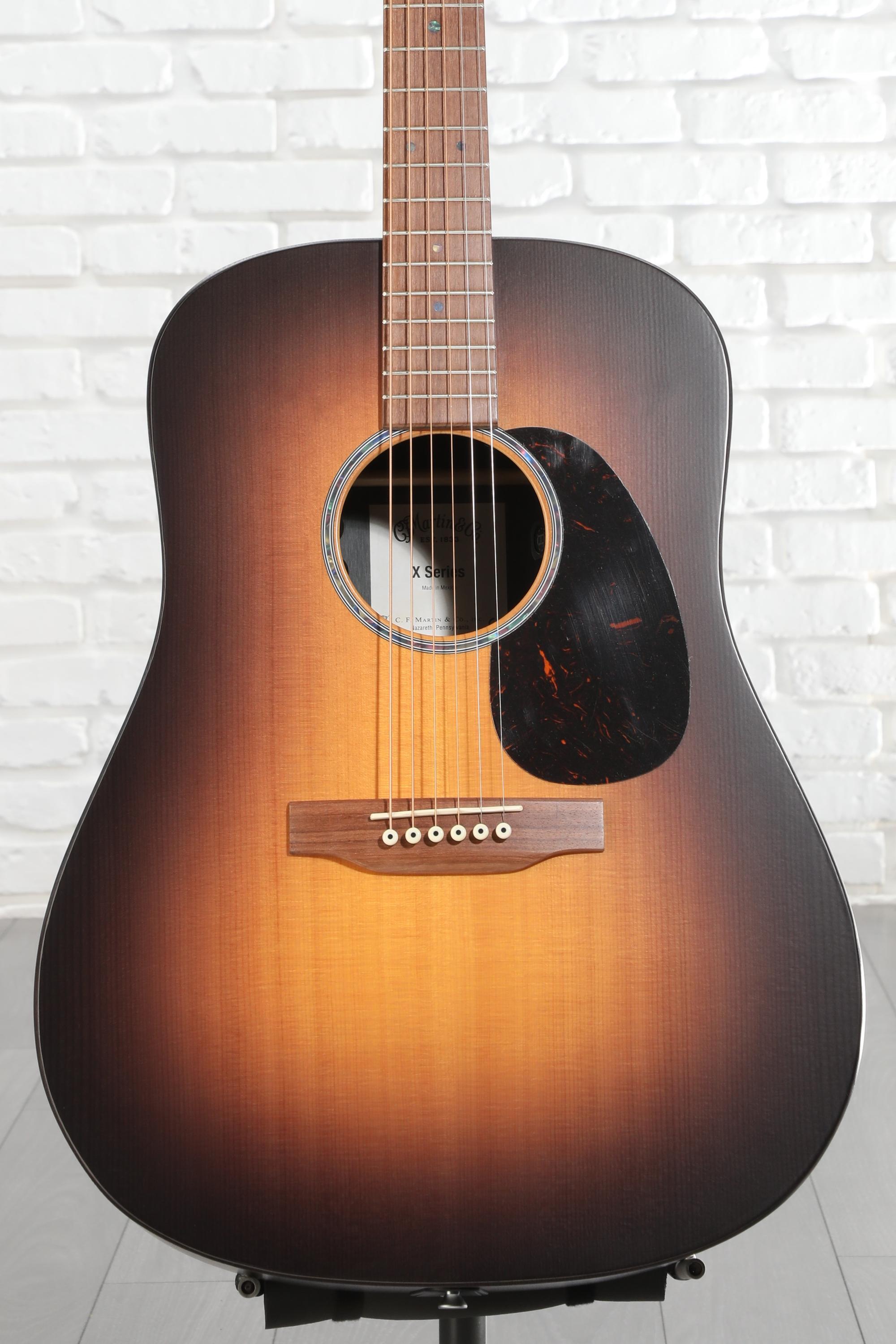 Martin D-X2E Dreadnought Acoustic-electric Guitar - Ziricote Burst