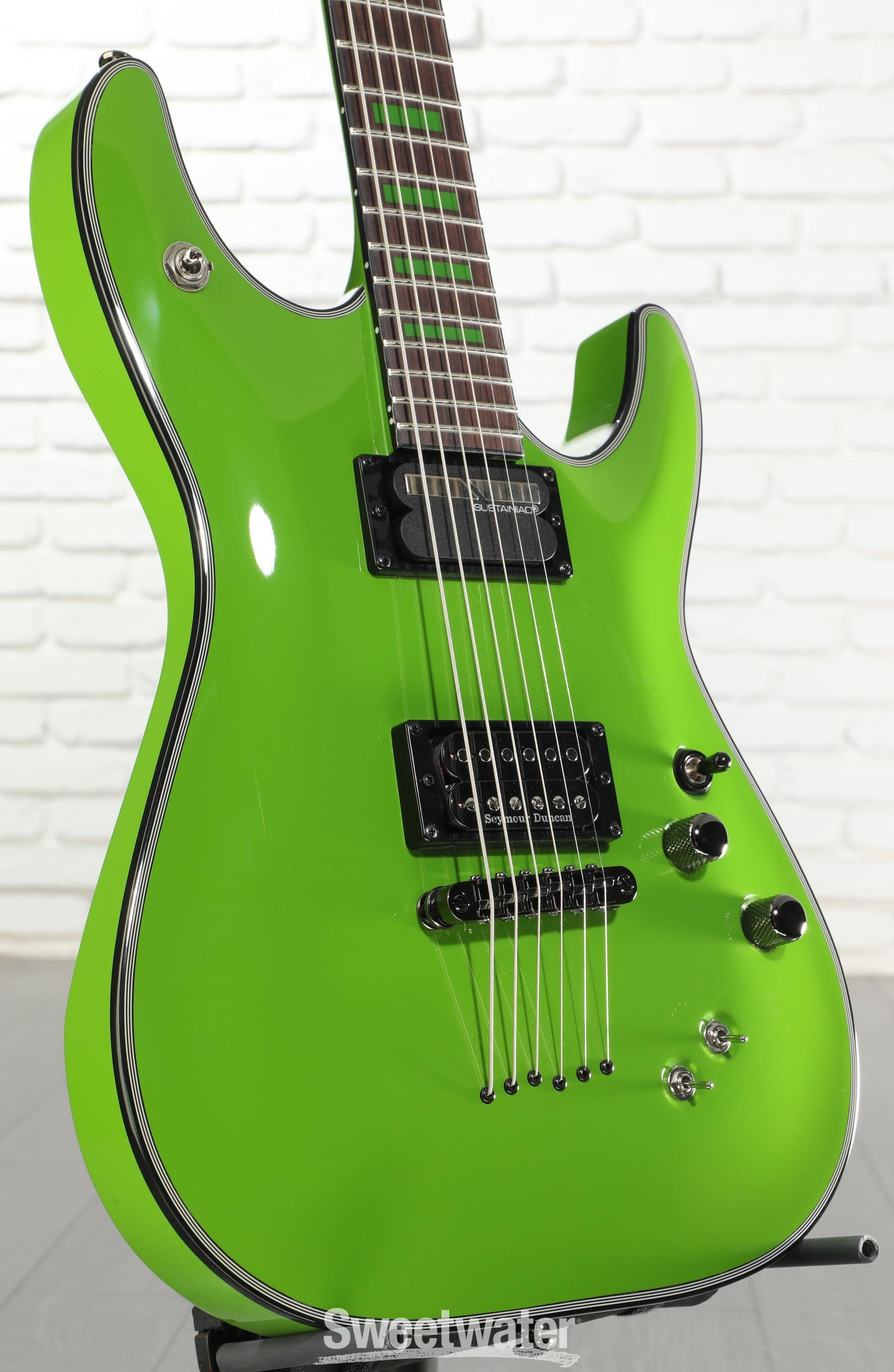 Schecter Kenny Hickey C-1 EX S Baritone Electric Guitar - Steele