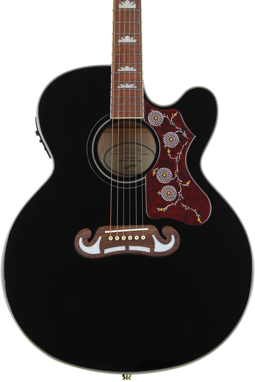 Epiphone J-200EC Studio Acoustic-Electric Guitar - Black