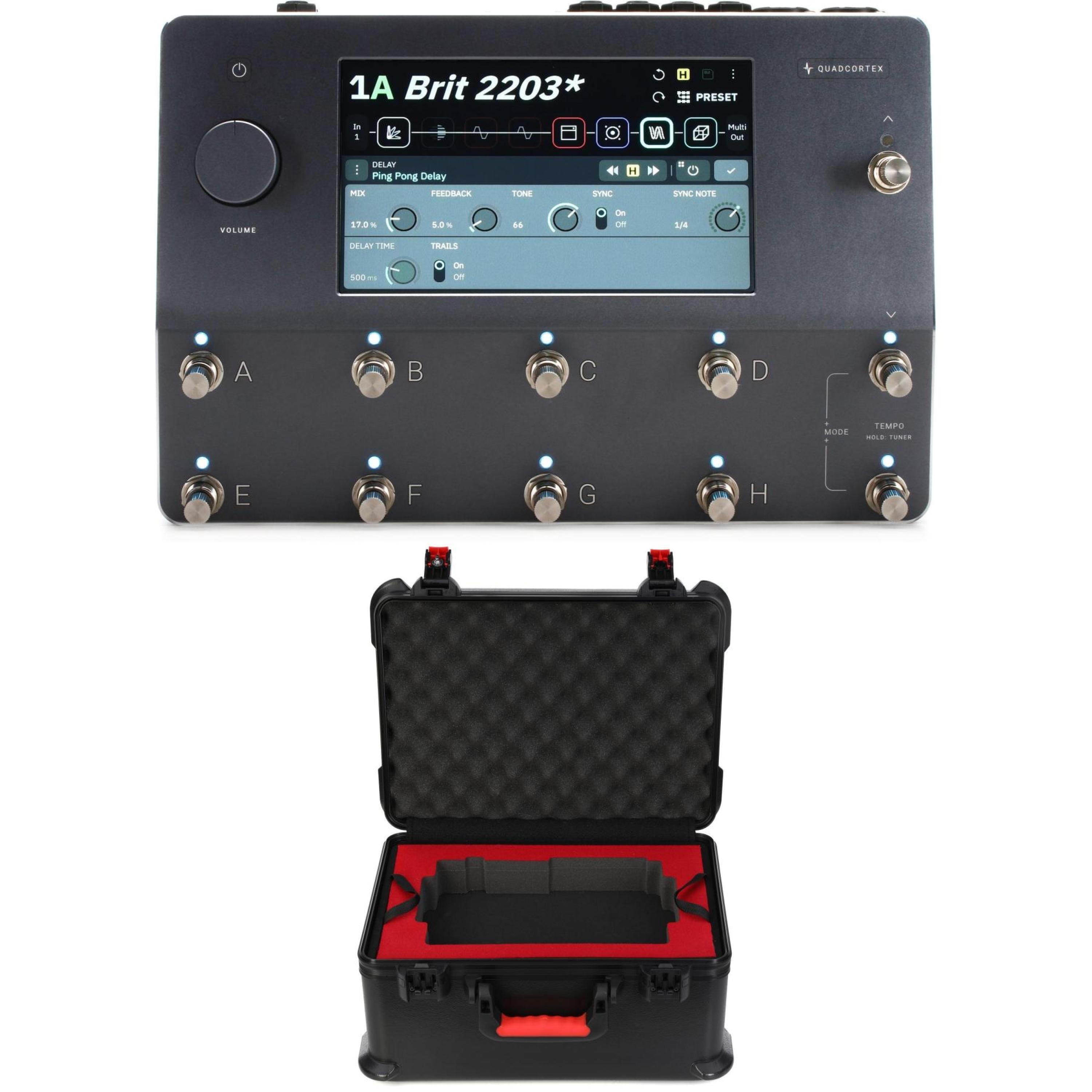 Neural DSP Quad Cortex Quad-Core Digital Effects Modeler/Profiling  Floorboard with XL Case