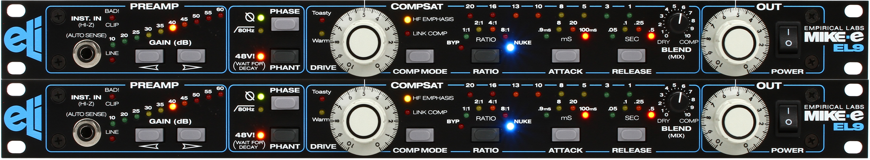 Photo of Empirical Labs EL-9 Mike-E Microphone Preamp/Compressor (Pair)