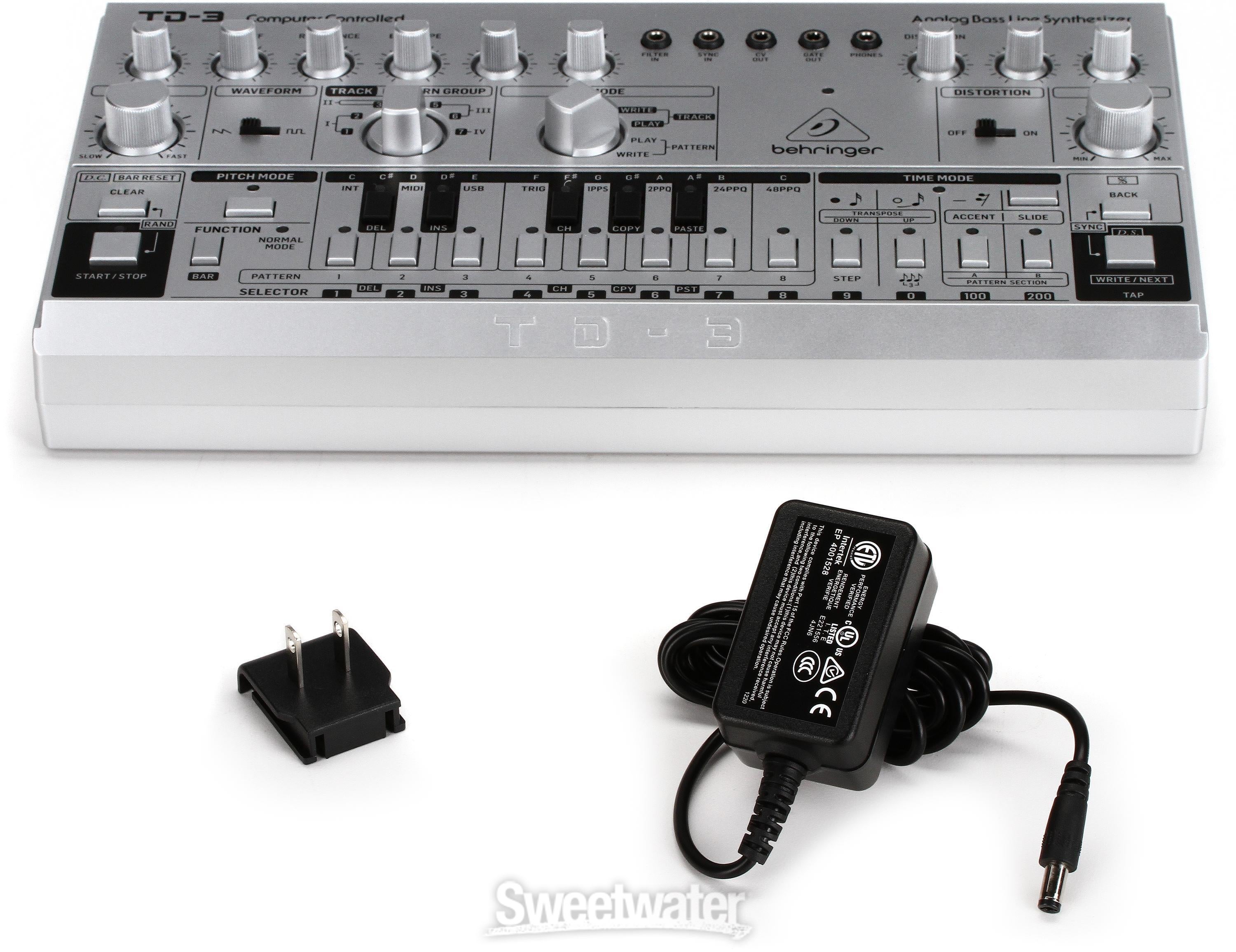Behringer TD-3-SR Analog Bass Line Synthesizer - Silver Reviews 