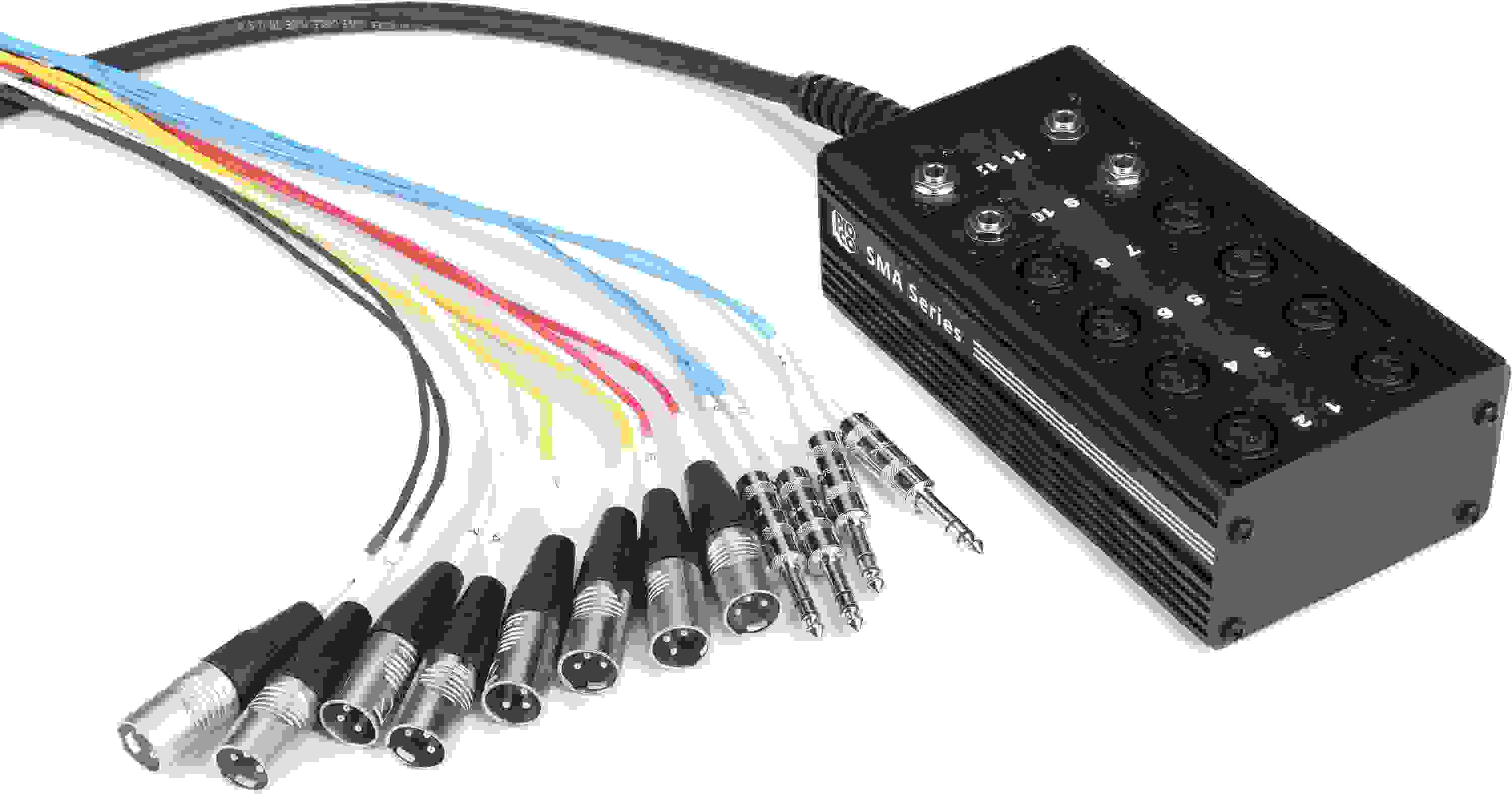 Pro Co SMA0804FBQ-25 SMA Series 8x4 Stage Snake with 1/4 inch Returns - 25 foot