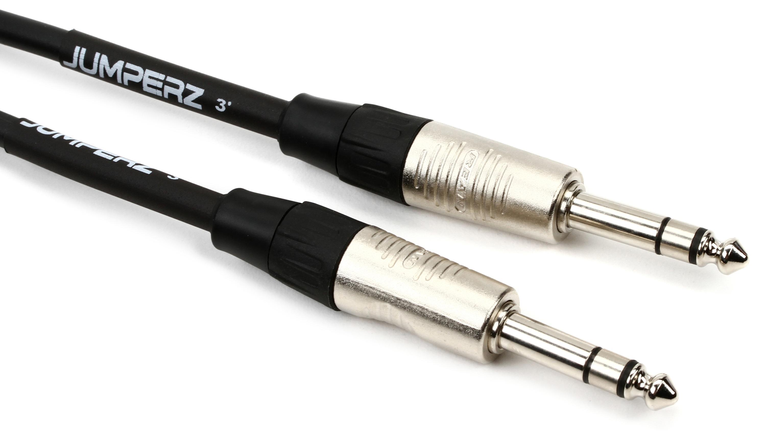 Bundled Item: JUMPERZ JB2TRS-3 Blue Line 1/4-inch TRS Male to 1/4-inch TRS Male Patch Cable - 3 foot