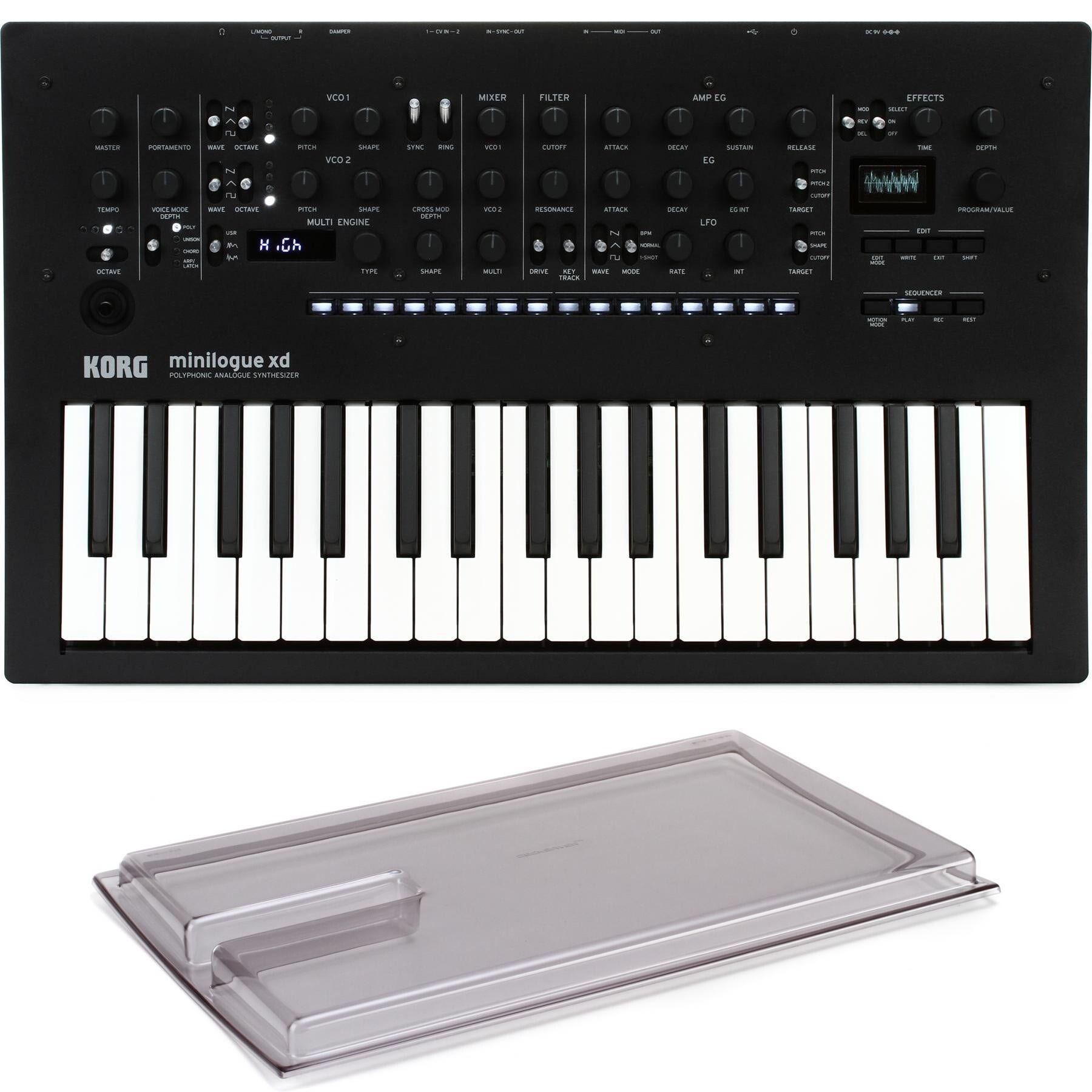 minilogue XD 4voice Analog Synthesizer with Decksaver Cover