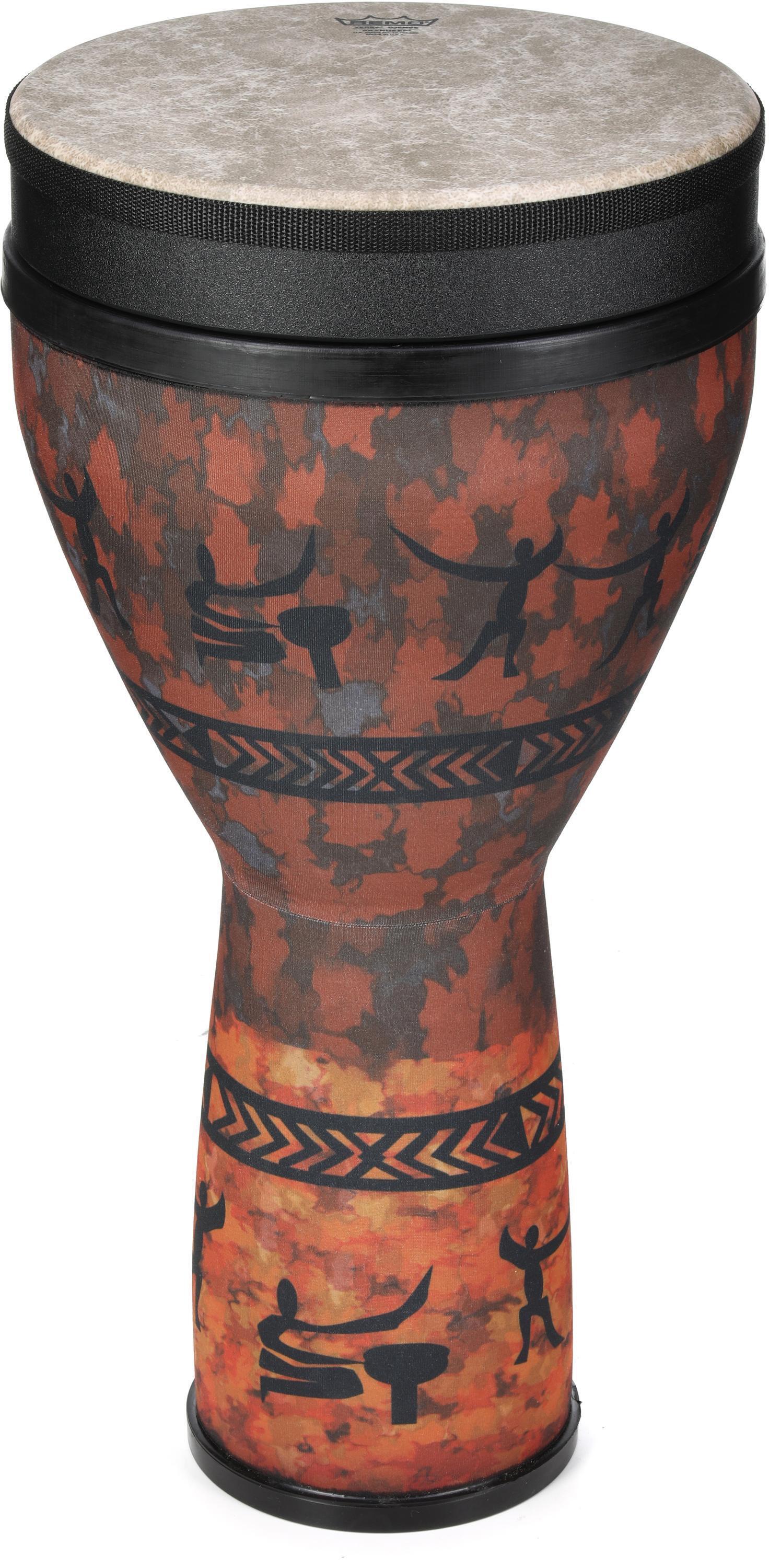 Remo Designer Series Apex Djembe - 12 inches, Red Kinte | Sweetwater