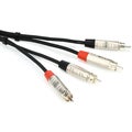 Photo of Hosa HRR-003X2 Pro Stereo Interconnect Dual RCA Cable - 3 foot