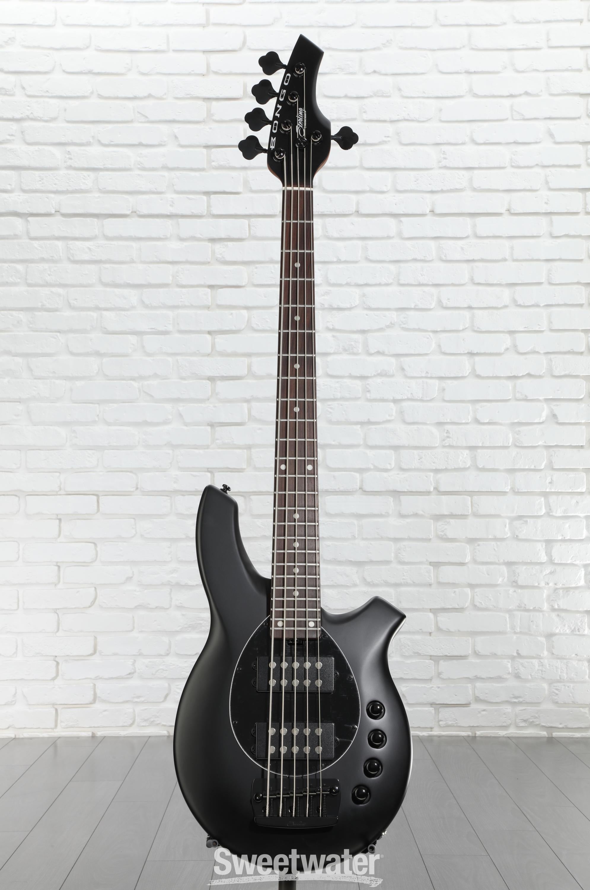 ベース Musicman Bongo 5 SH Stealth Black Sterling By Music Man Bongo 5 Electric 5-string Bass Guitar