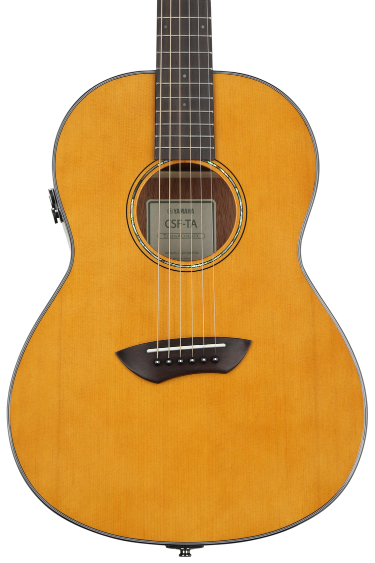 Yamaha CSF-TA TransAcoustic Parlor Guitar - Vintage Natural Gloss