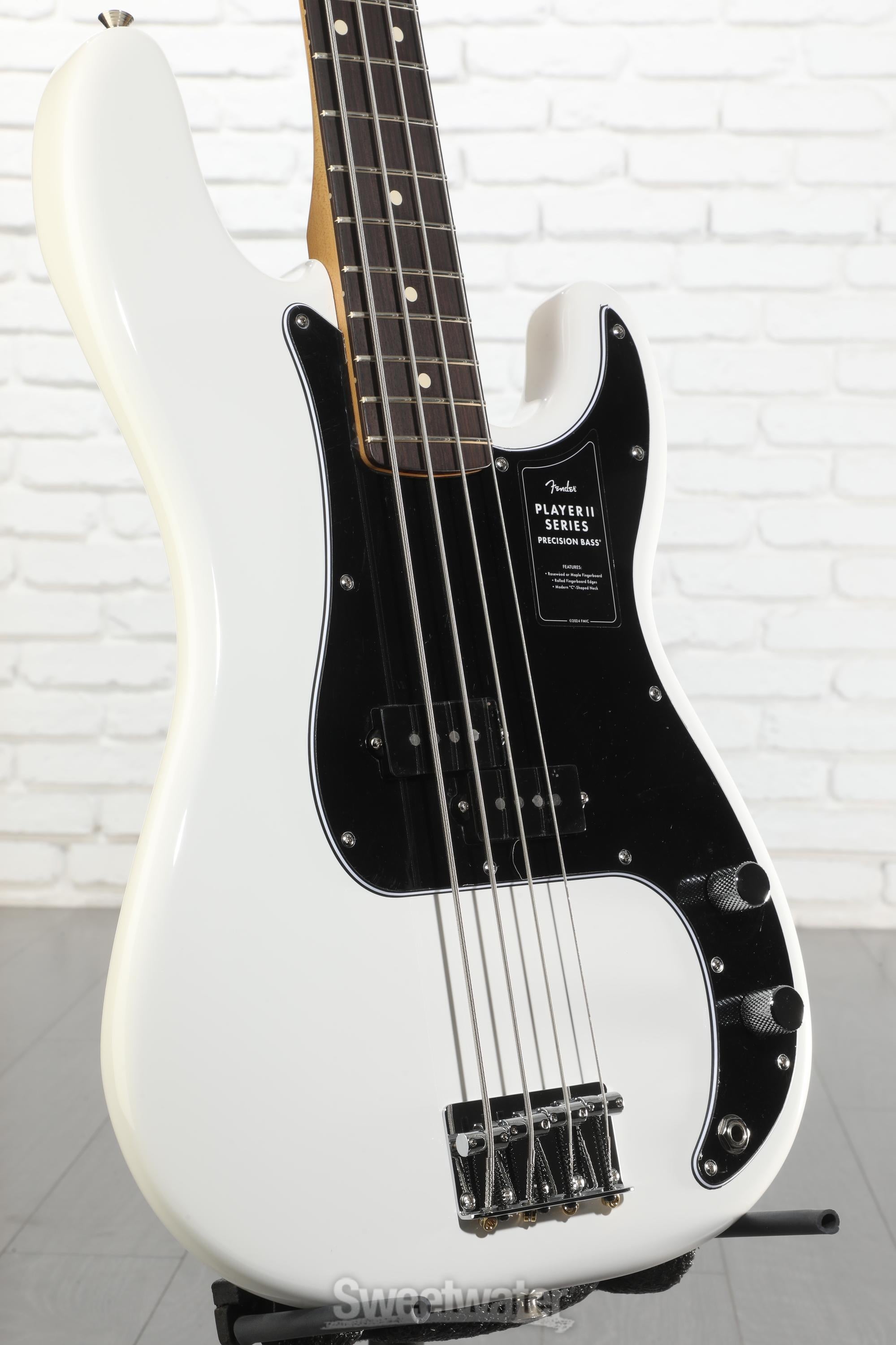 ベース Fender PlayerII PrecisionBass PolarWhite Fender Player II Precision Bass Polar White – Chicago Music Exchange