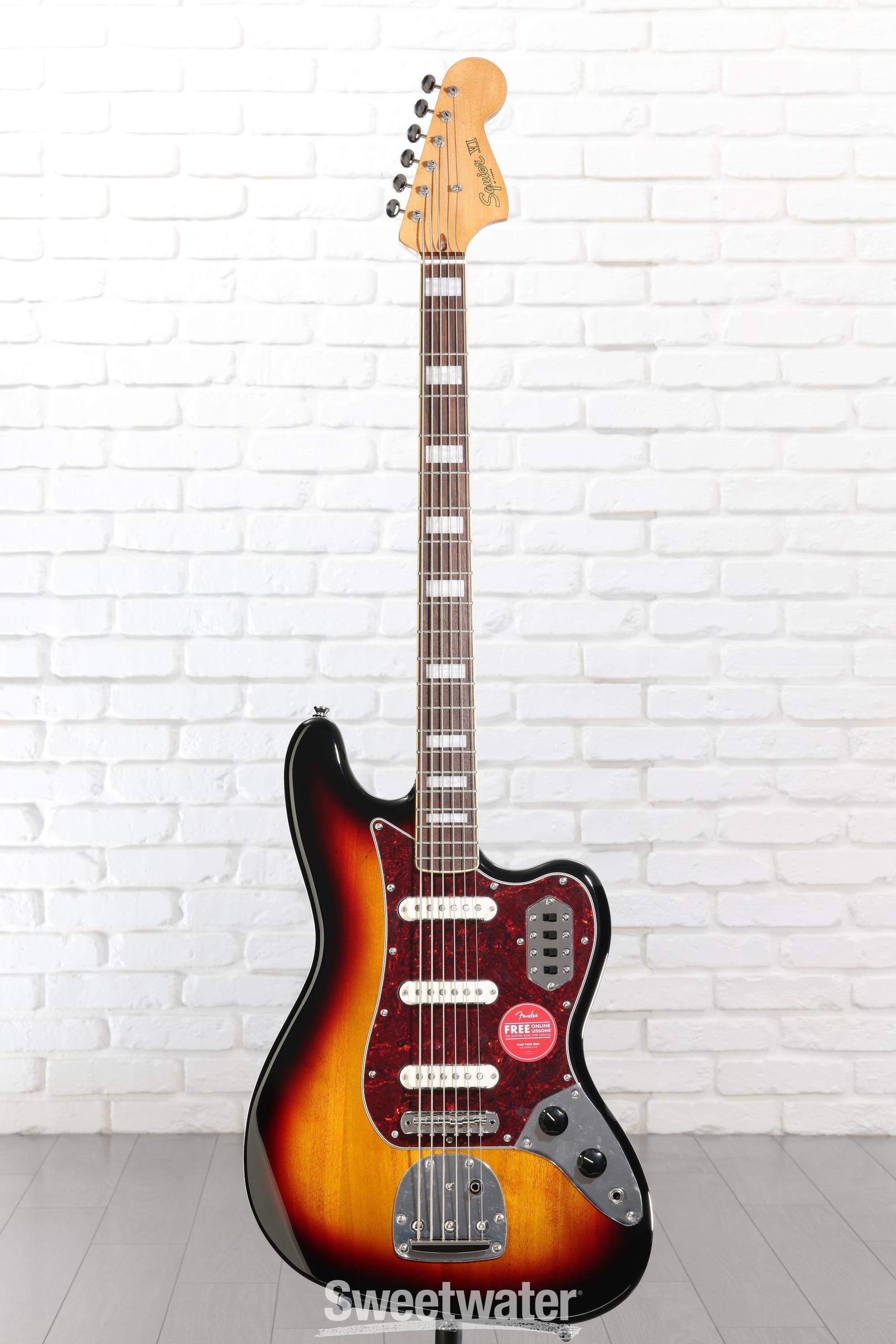 Squier Classic Vibe Bass VI Guitar - 3-tone Sunburst | Sweetwater