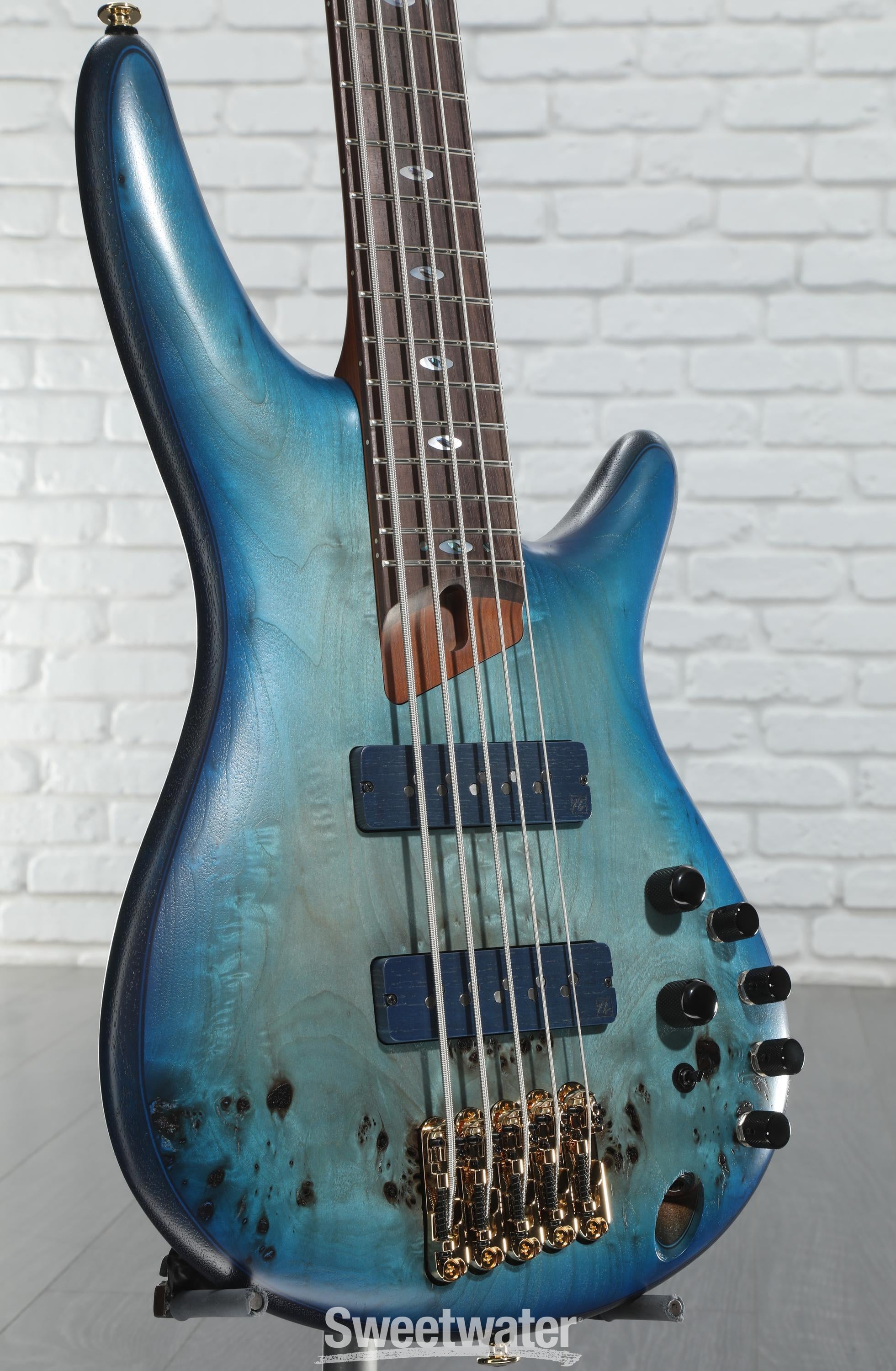 Ibanez Prestige SR6605 5-string Bass Guitar - Ghost Fleet Blue