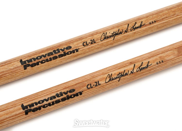 Innovative Percussion CL-2L Christopher Lamb Model #2 Concert Snare Drumsticks - Laminated Beech - Elongated Oval Bead