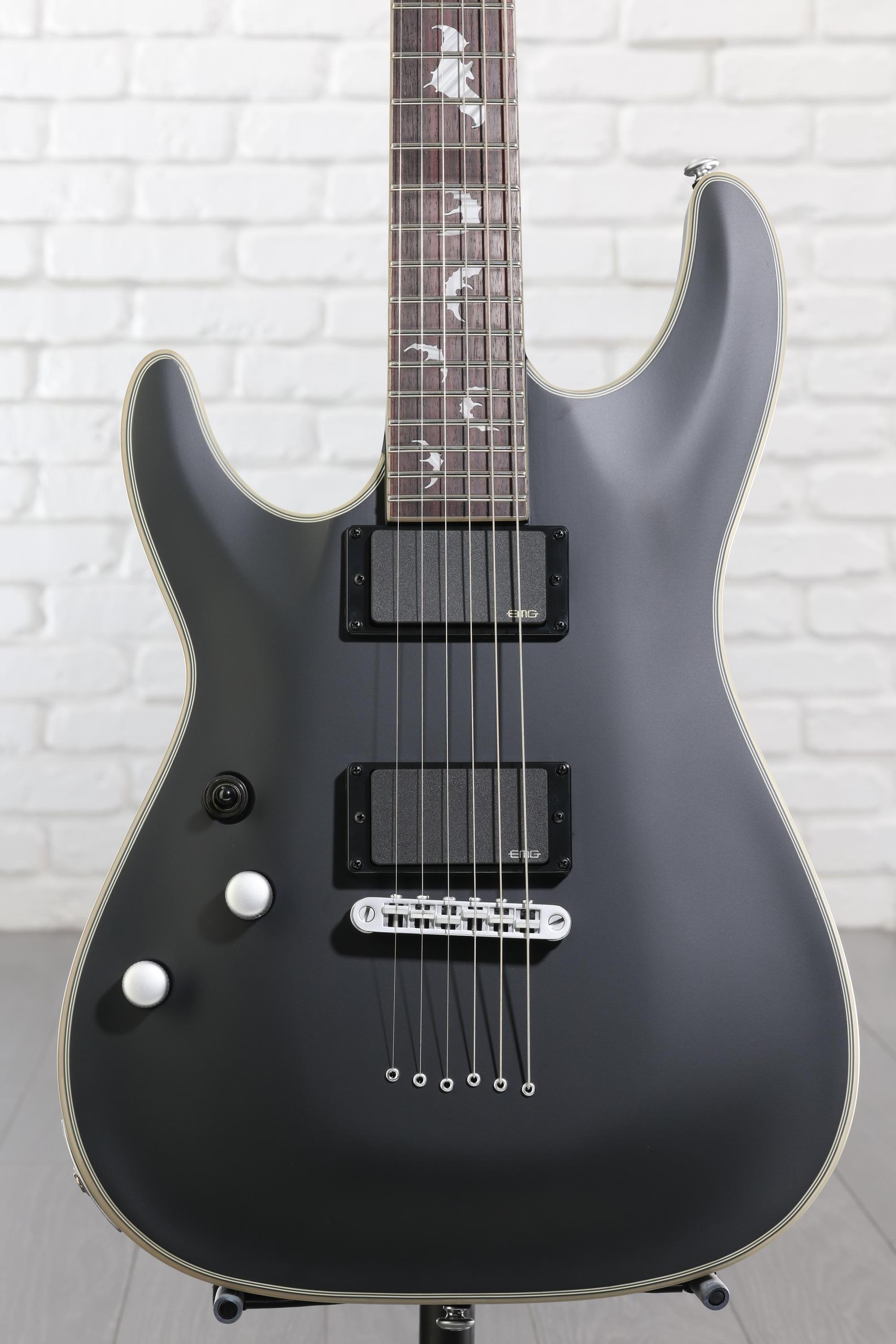 Schecter Damien Platinum 6 Left-Handed - Satin Black | Sweetwater