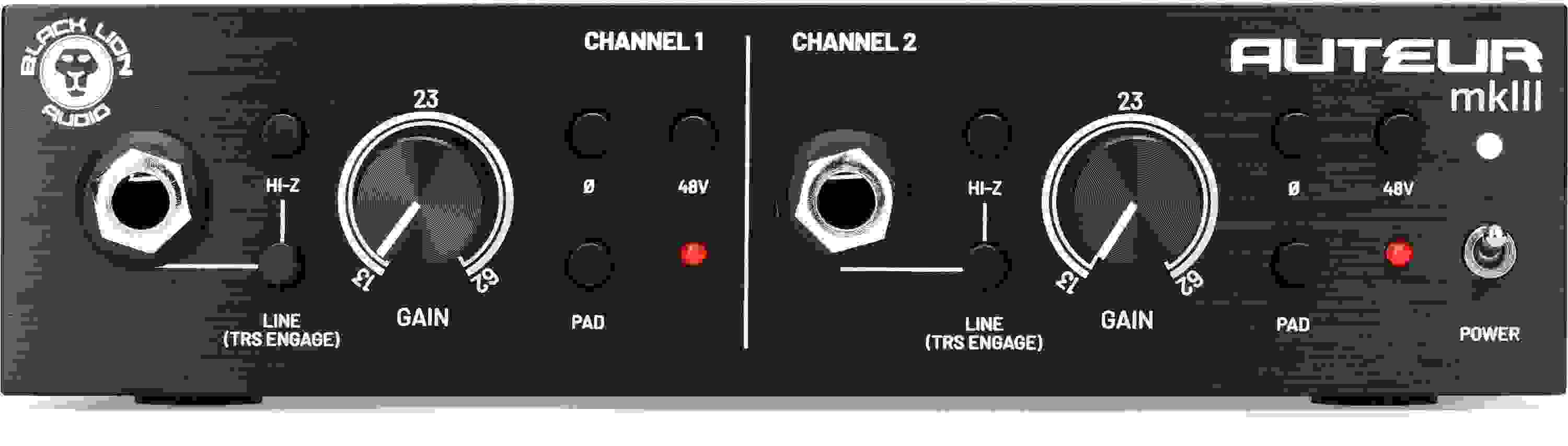 Black Lion Audio Auteur MkIII 2-channel Microphone Preamp