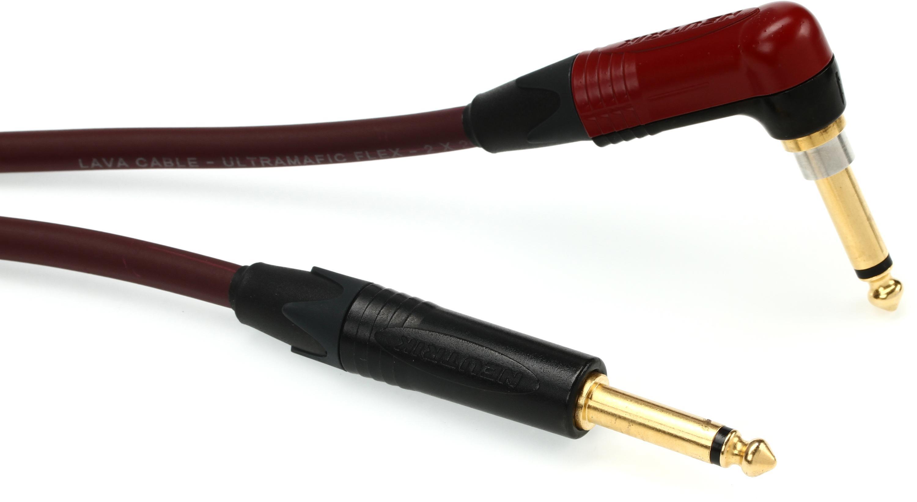 Photo of Lava Cable LCUFLX15R Ultramafic Flex Straight to Right Angle Instrument Cable - 15 foot