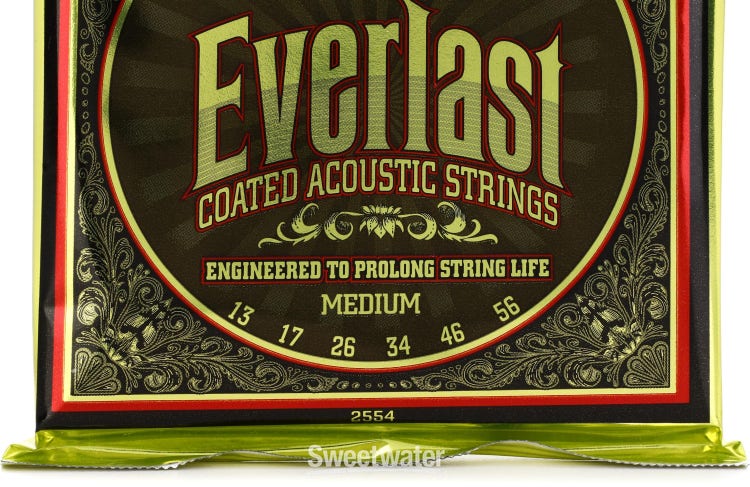 Everlast Coated Phosphor Bronze Acoustic Guitar Strings