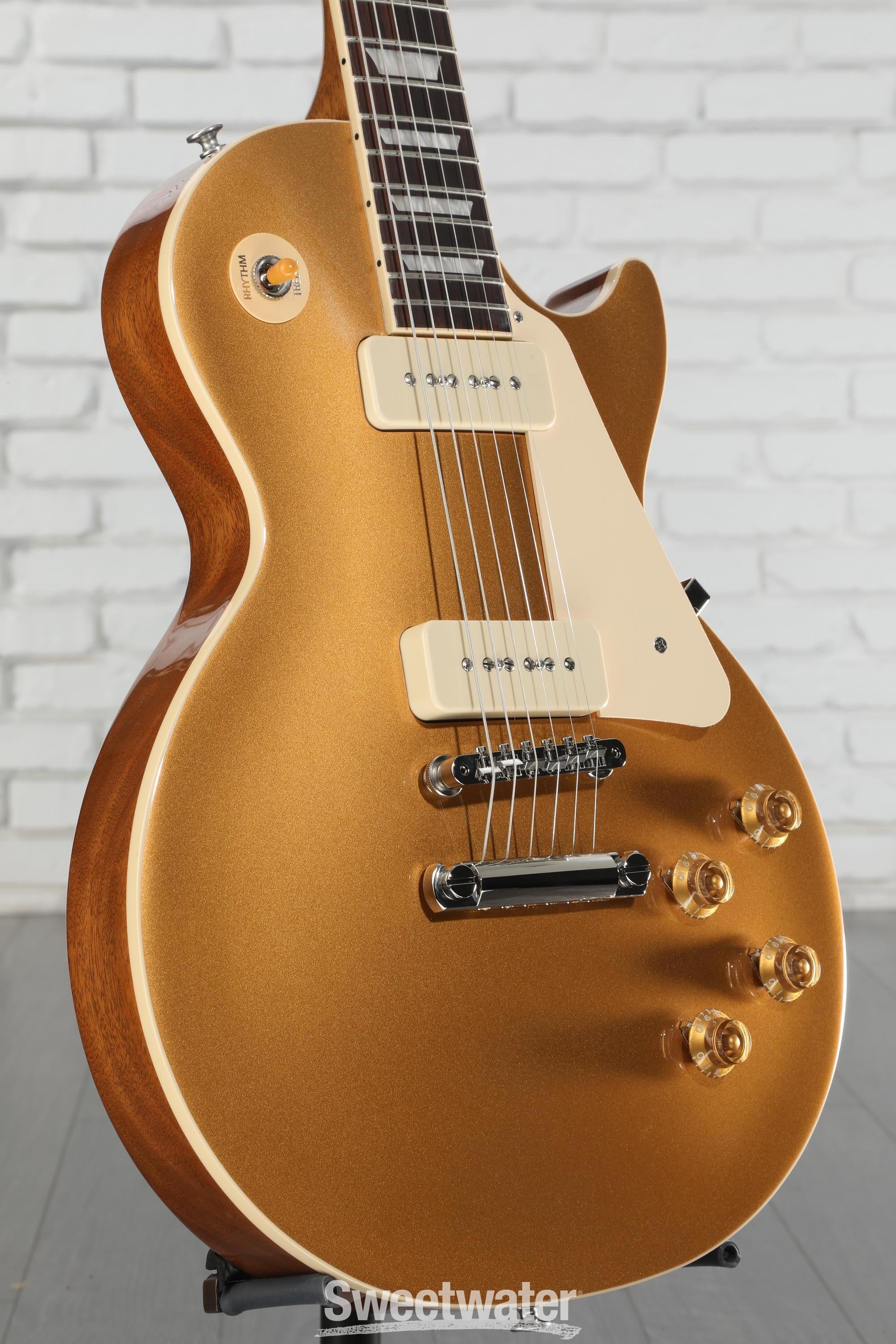 ギター Gibson Les Paul Standard P-90 Gold Top Gibson Les Paul Standard '50s P-90 Electric Guitar Gold Top