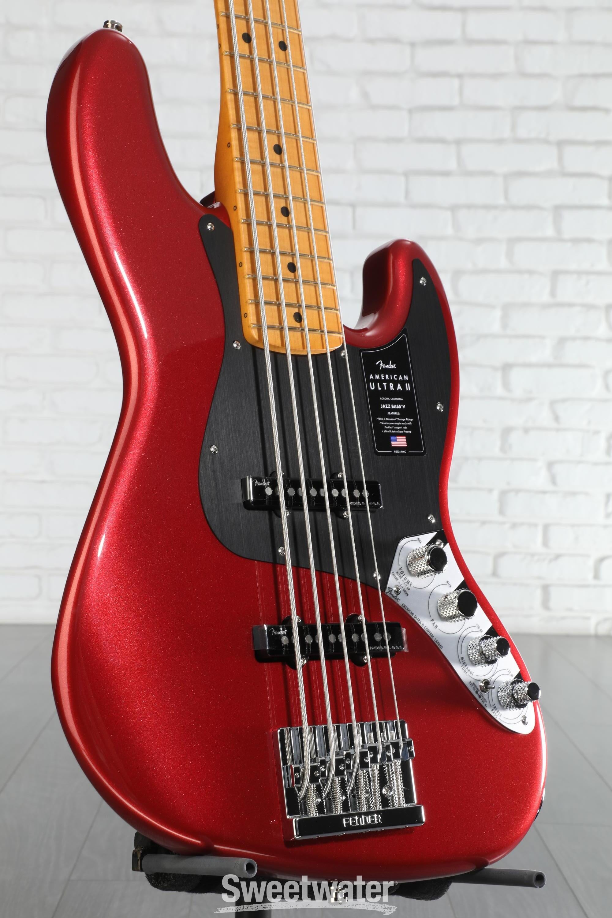 ベース Fender USA American Ultra II Jazz Bass Fender American Ultra II Jazz Bass V Maple Neck Guitar with Case