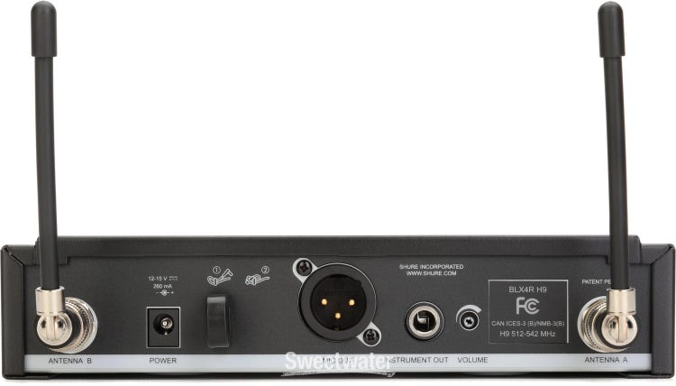 Shure BLX24R/SM58 Wireless Handheld Microphone System - H9 Band