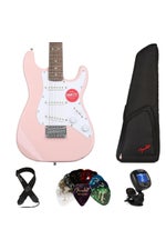 Photo of Squier Mini Strat Essentials Bundle - Shell Pink with Indian Laurel Fingerboard