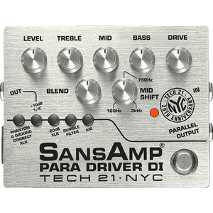 Tech 21 SansAmp Para Driver V2 DI Pedal - 20th Anniversary Tech 21 SansAmp Para Driver V2 DI Pedal - 20th Anniversary