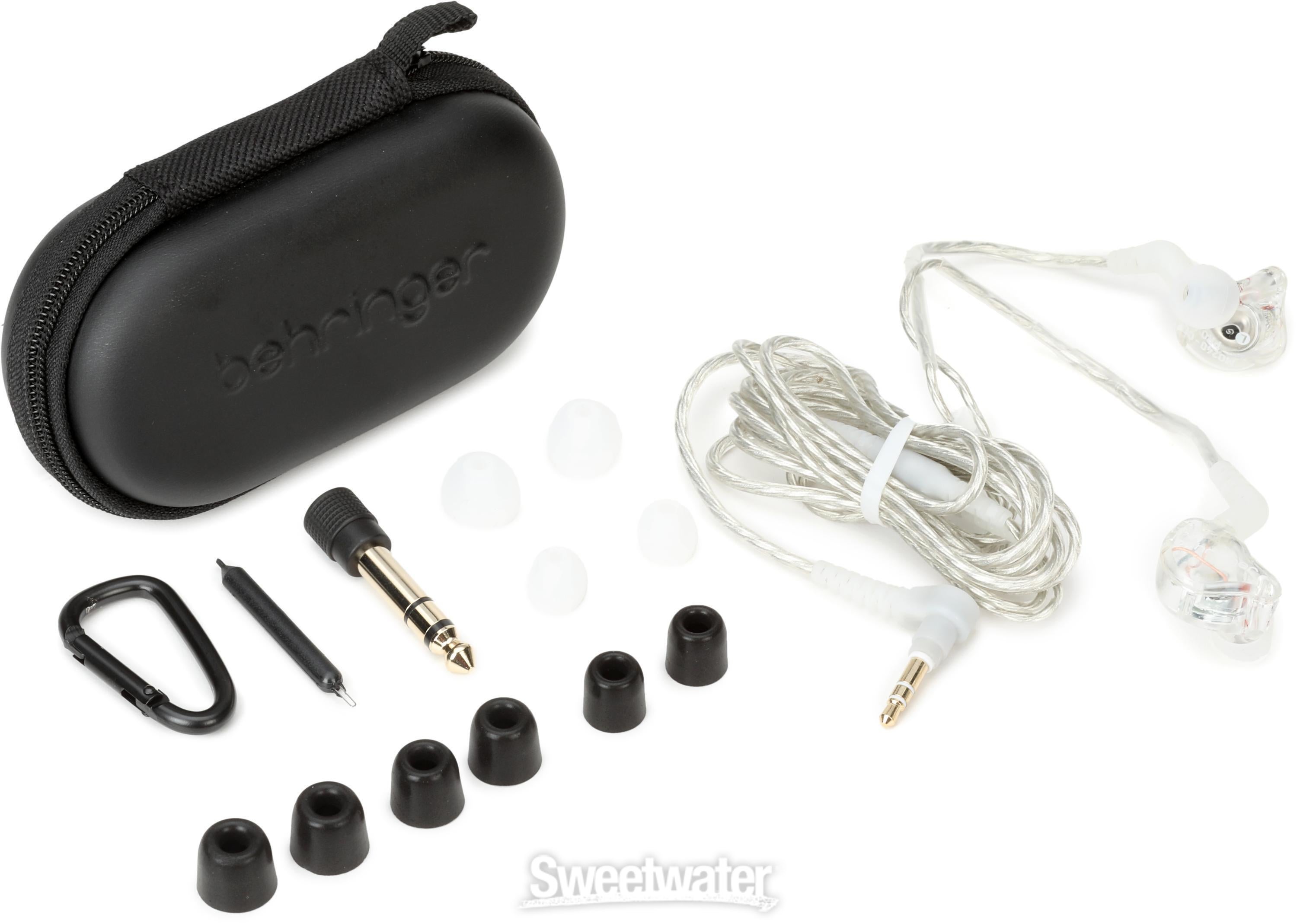 Behringer MO240-CL Pro Studio In-ear Monitors - Clear | Sweetwater