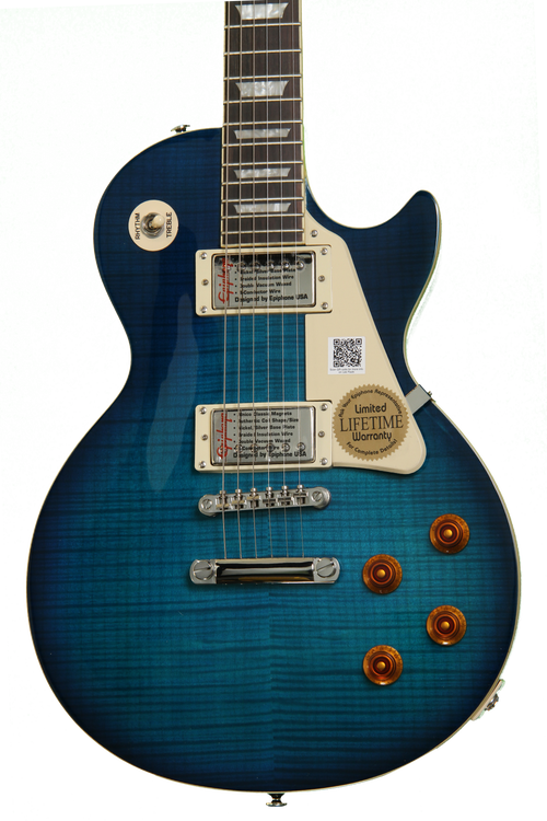 Epiphone Les Paul Standard Plustop Pro, Plek'd - Trans Blue Epiphone Les Paul Standard Plustop Pro, Plek'd - Trans Blue