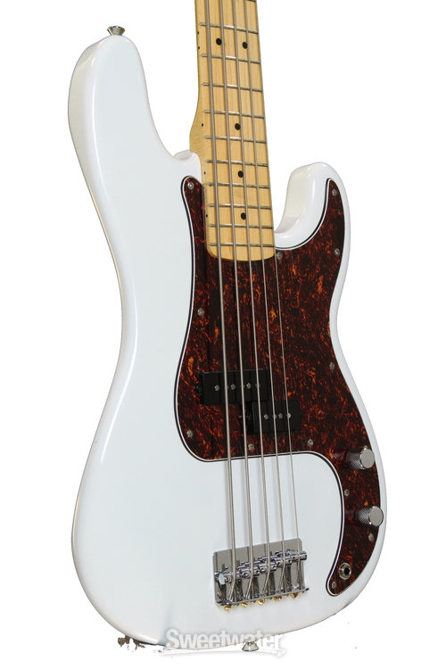 Squier Vintage Modified P Bass V - Olympic White | Sweetwater