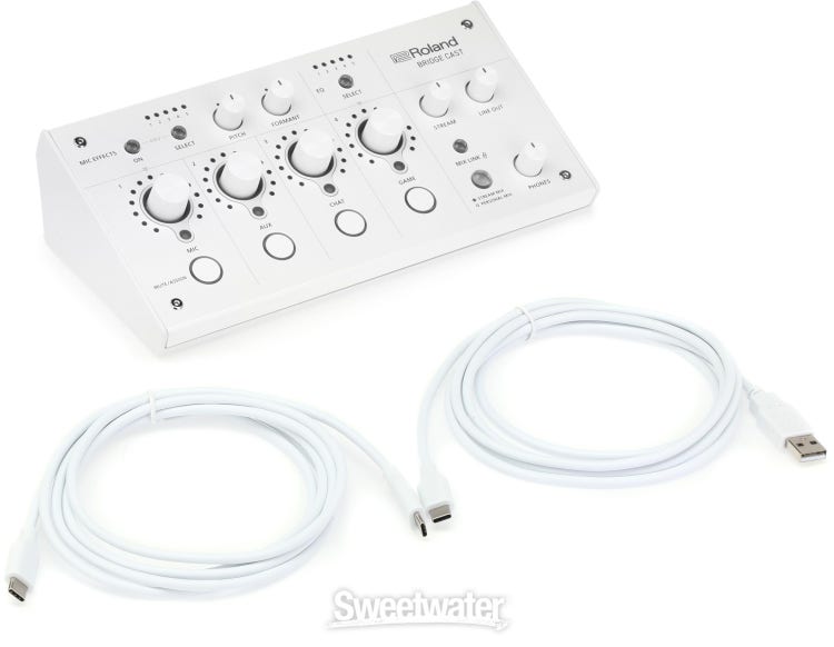 Roland Bridge Cast Dual-bus Gaming Audio Mixer - Ice White  