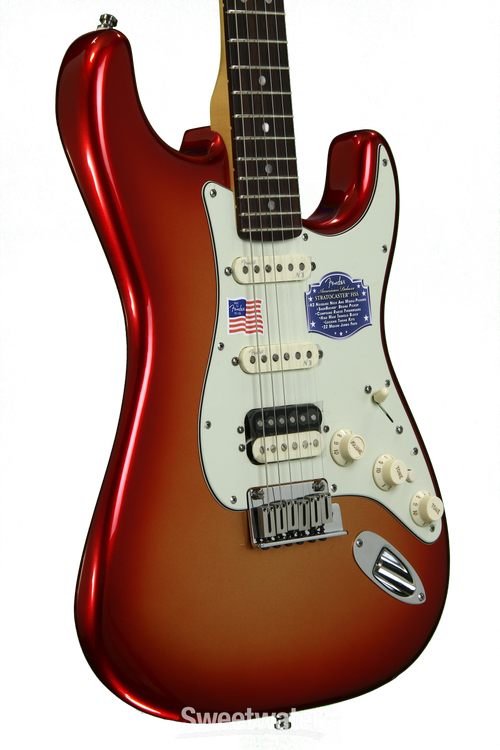 Fender American Deluxe Stratocaster HSS Shawbucker - Sunset