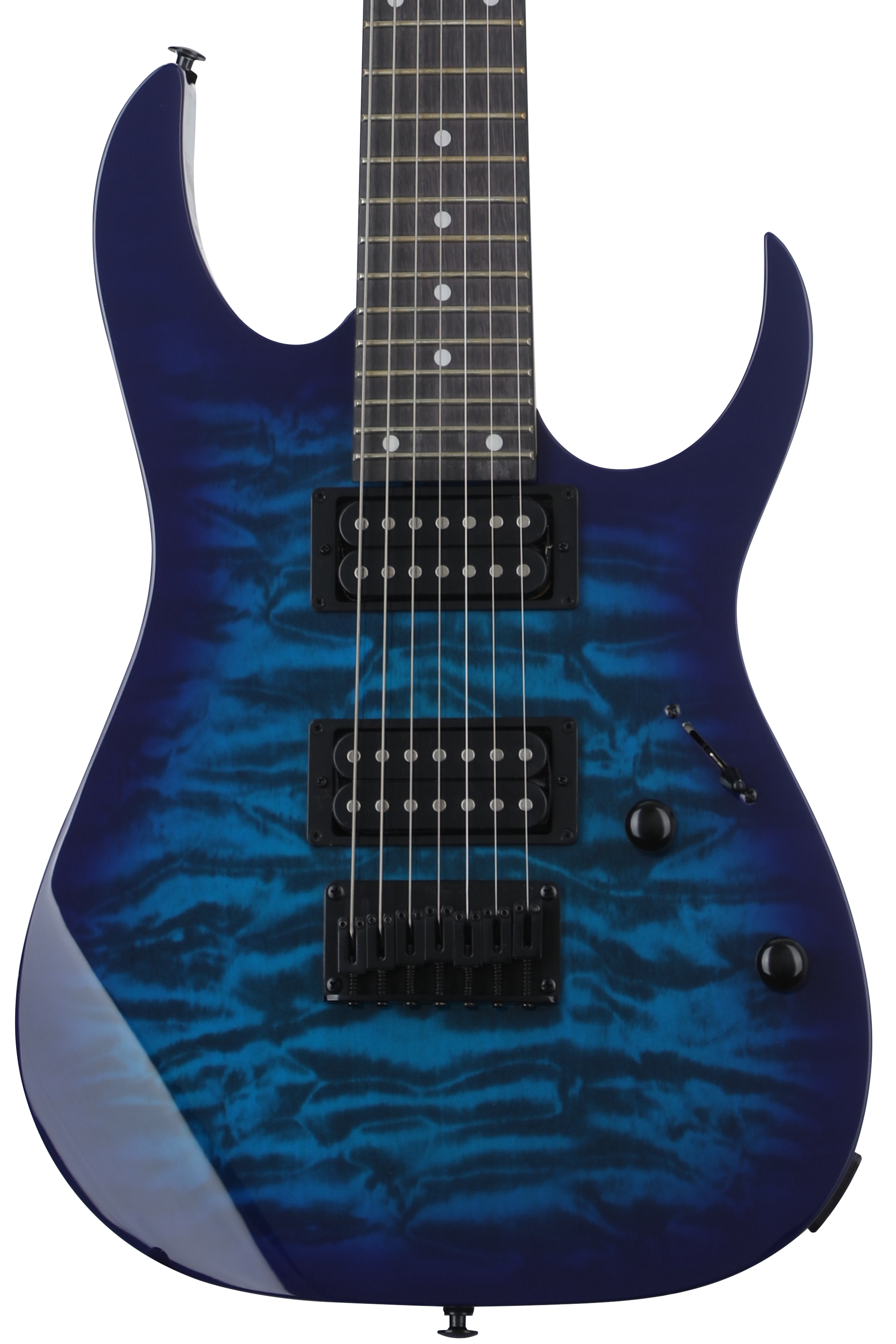 Bundled Item: Ibanez Gio GRG7221QA - Transparent Blue Burst