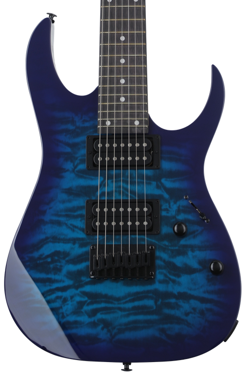 Ibanez Gio GRG7221QA - Transparent Blue Burst