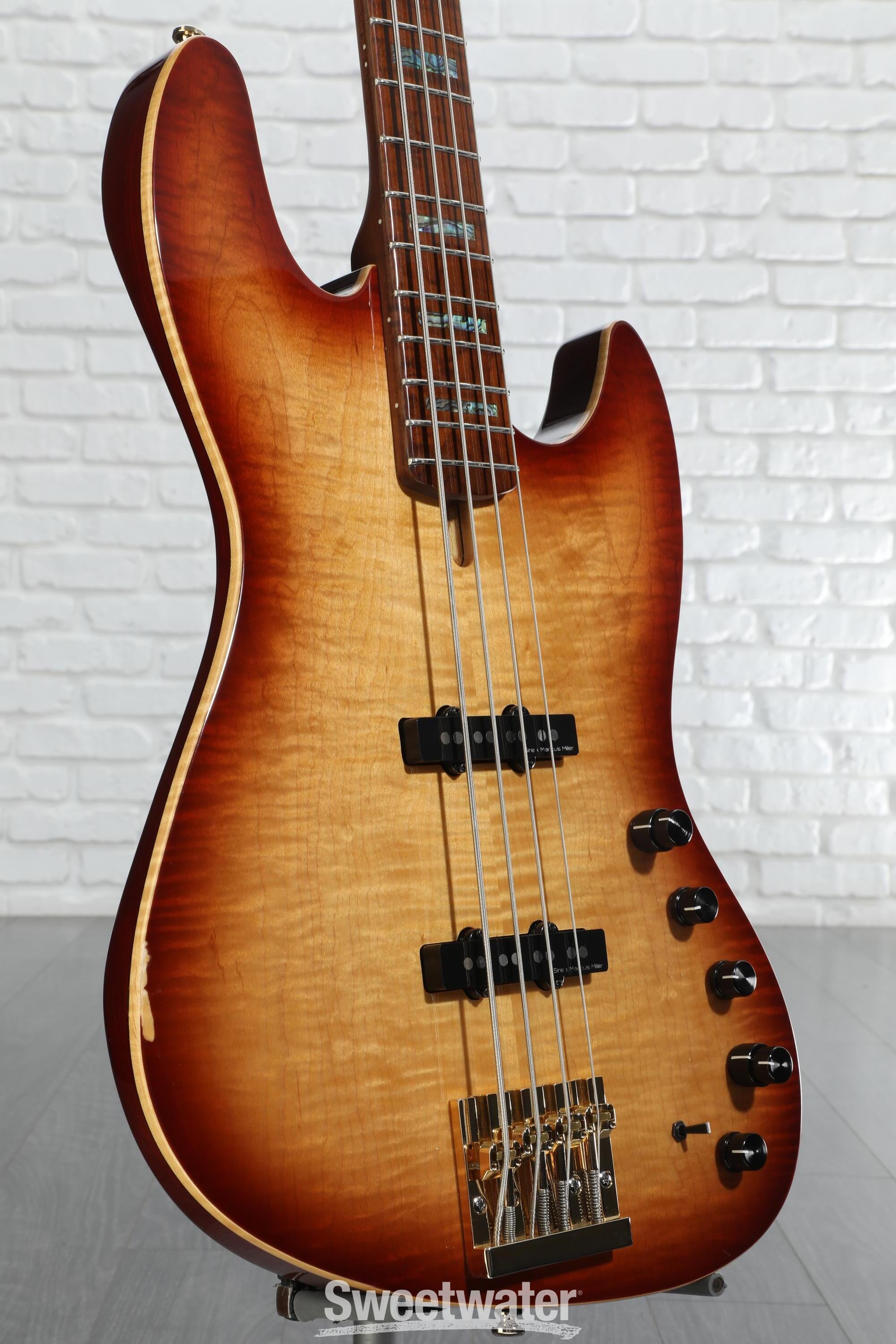 Photo of Sire Marcus Miller V10dx 4-string Bass Guitar - Tobacco Sunburst