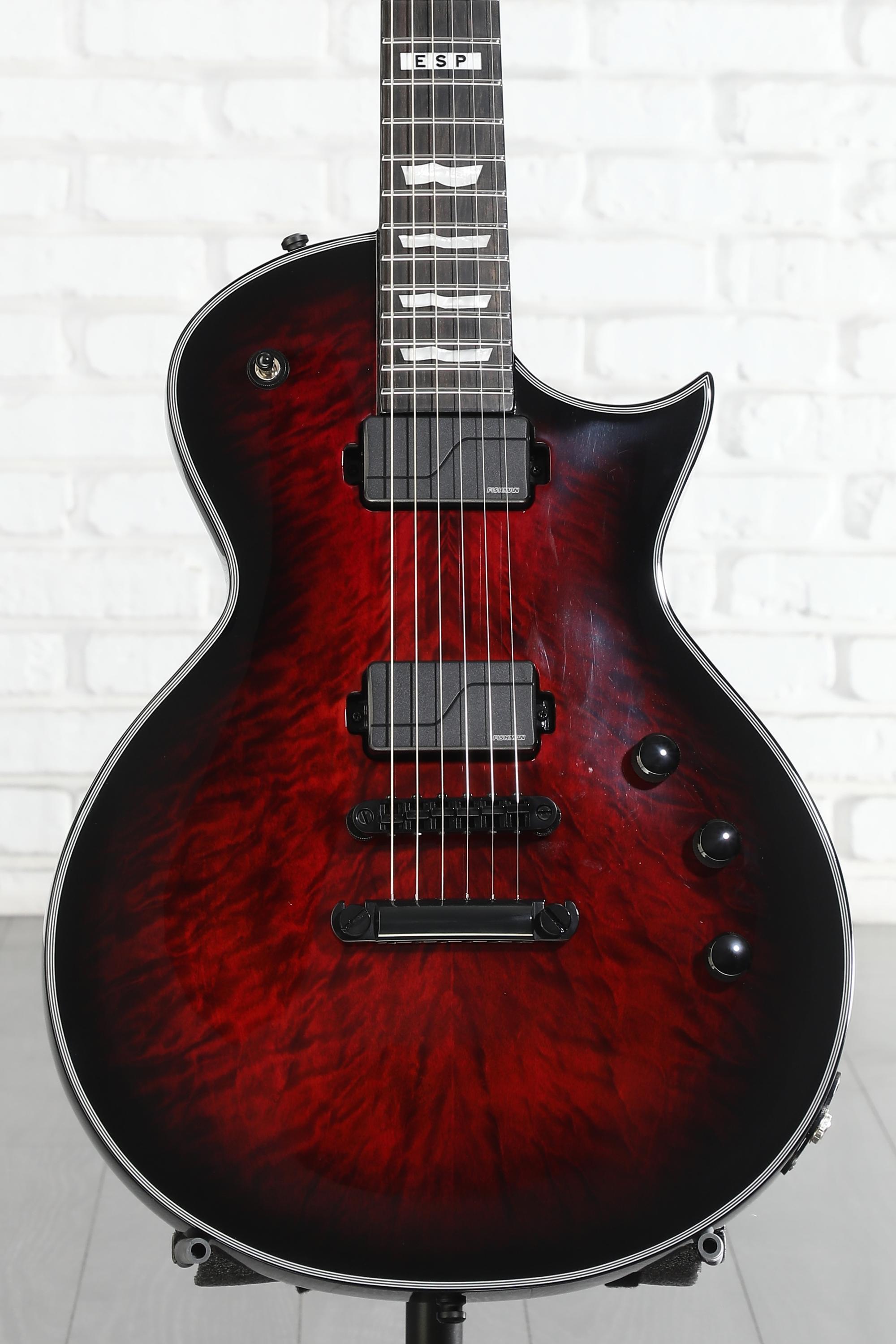 ESP E-II Eclipse QM Electric Guitar - See-thru Black Cherry