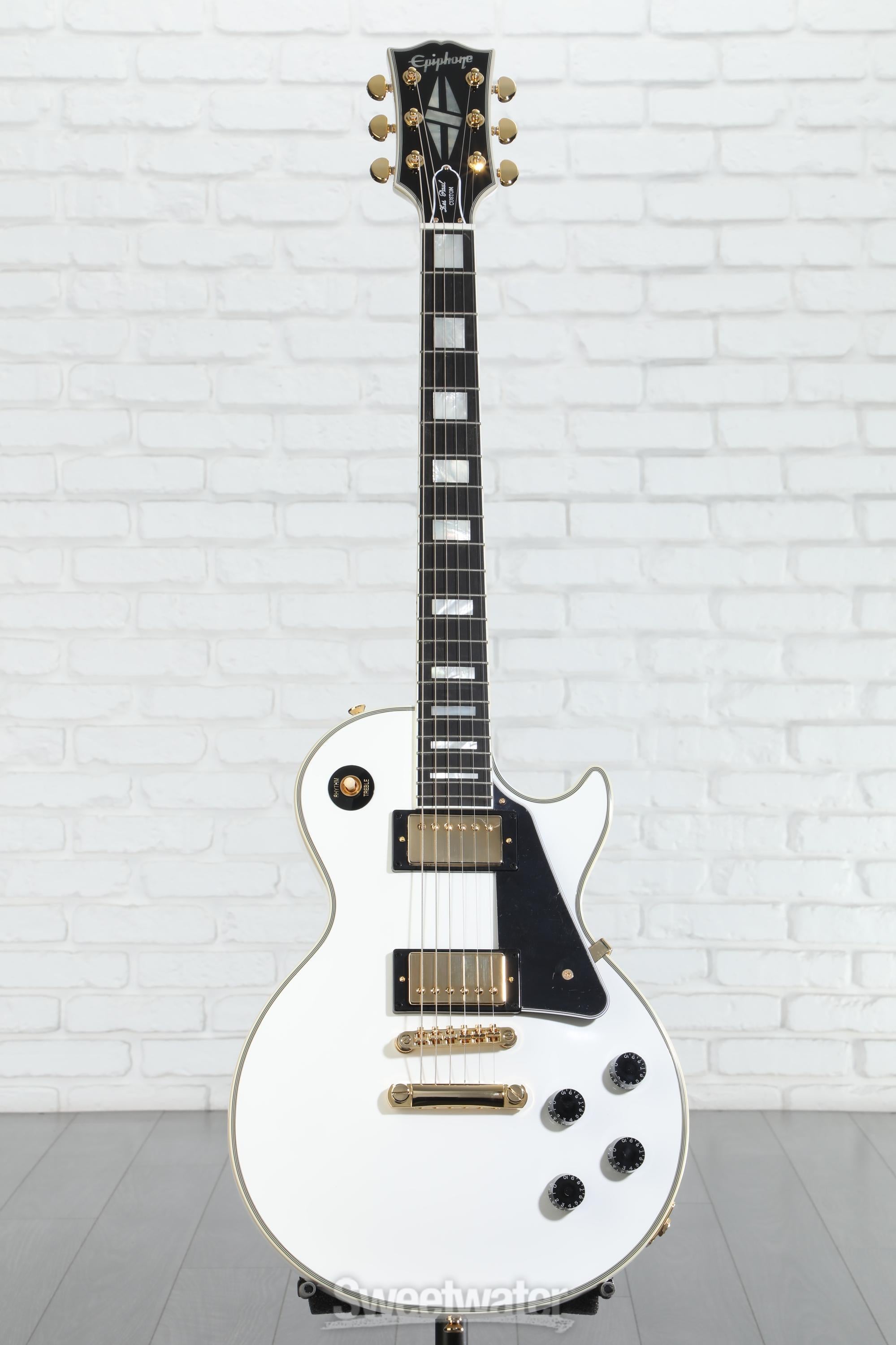 Epiphone Les Paul Custom Electric Guitar - Alpine White | Sweetwater
