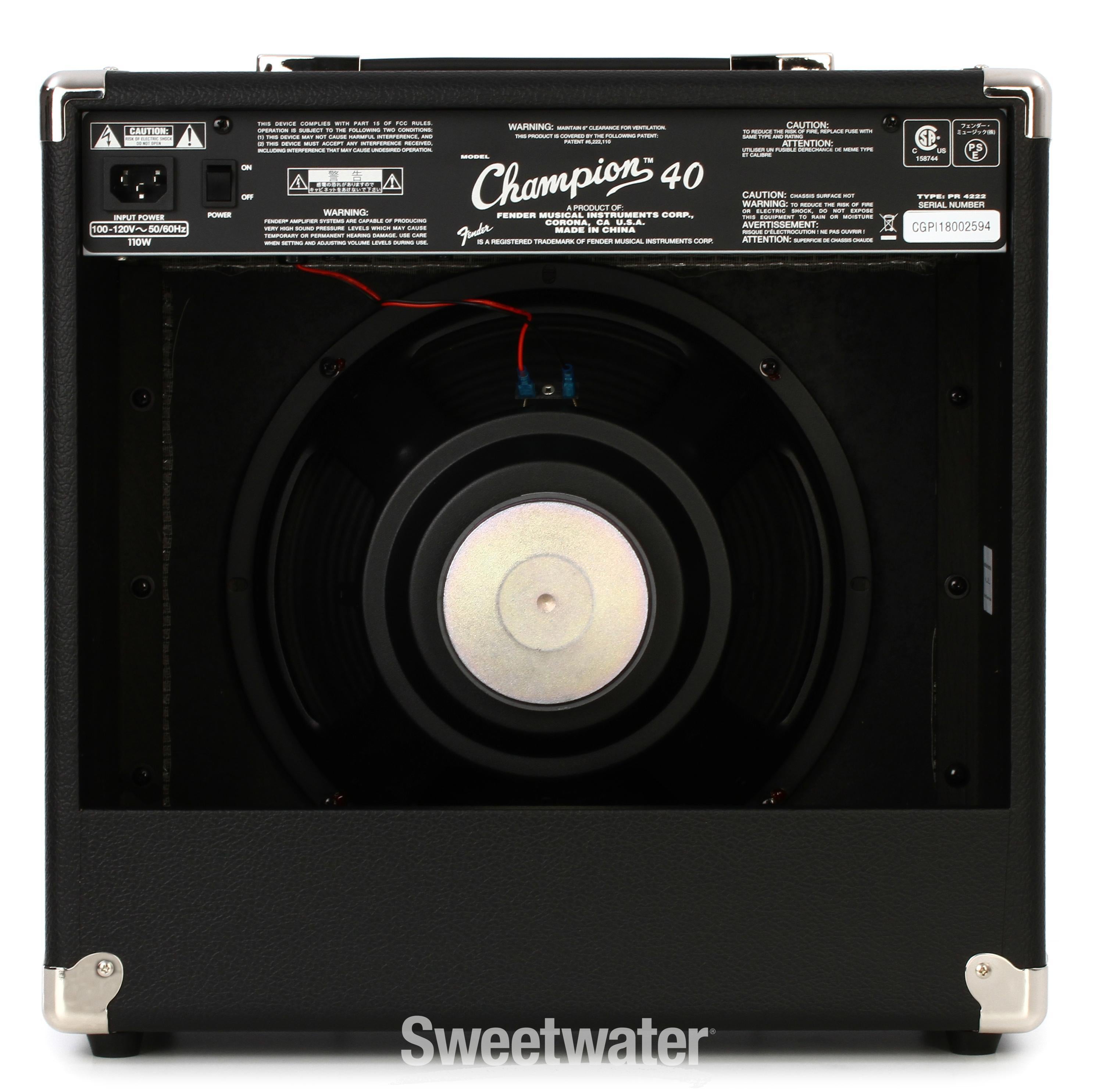 Fender Champion 40 1 x 12-inch 40-watt Combo Amp Reviews | Sweetwater