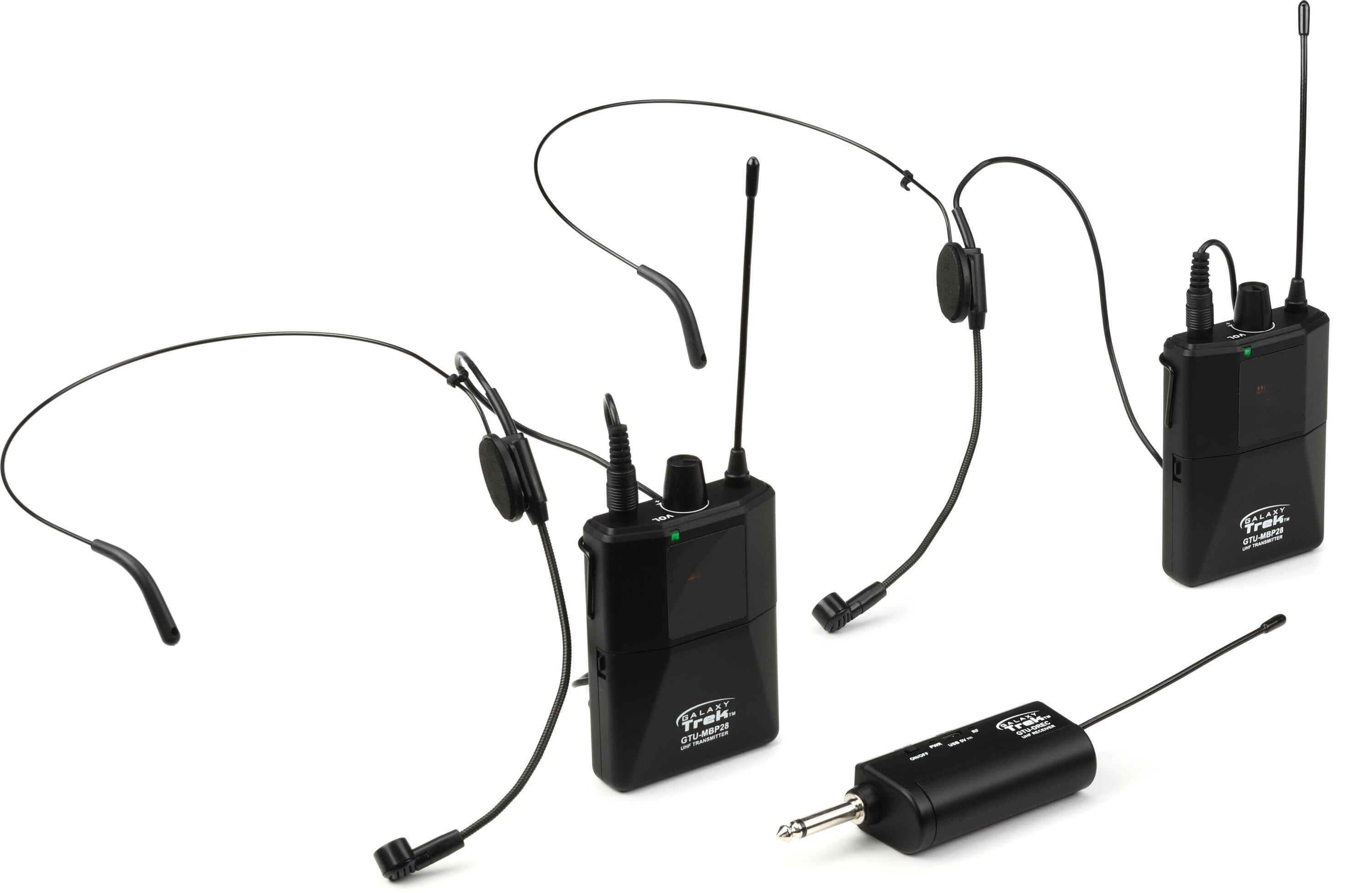 Galaxy Audio GTU SHP5AB GTU Galaxy Trek UHF Dual Wireless Headset Mic System