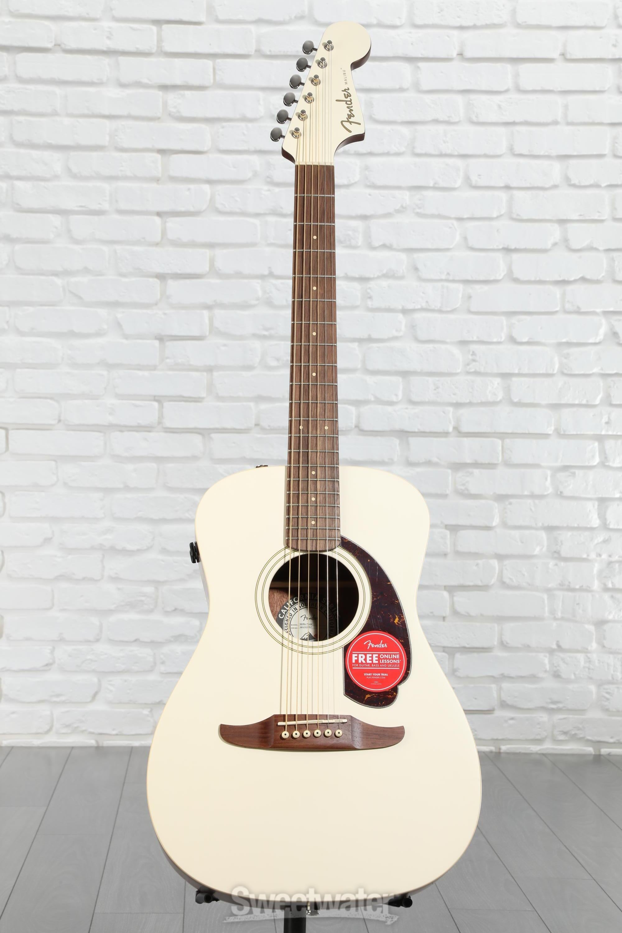 Fender Malibu Player Acoustic-electric Guitar - Olympic White